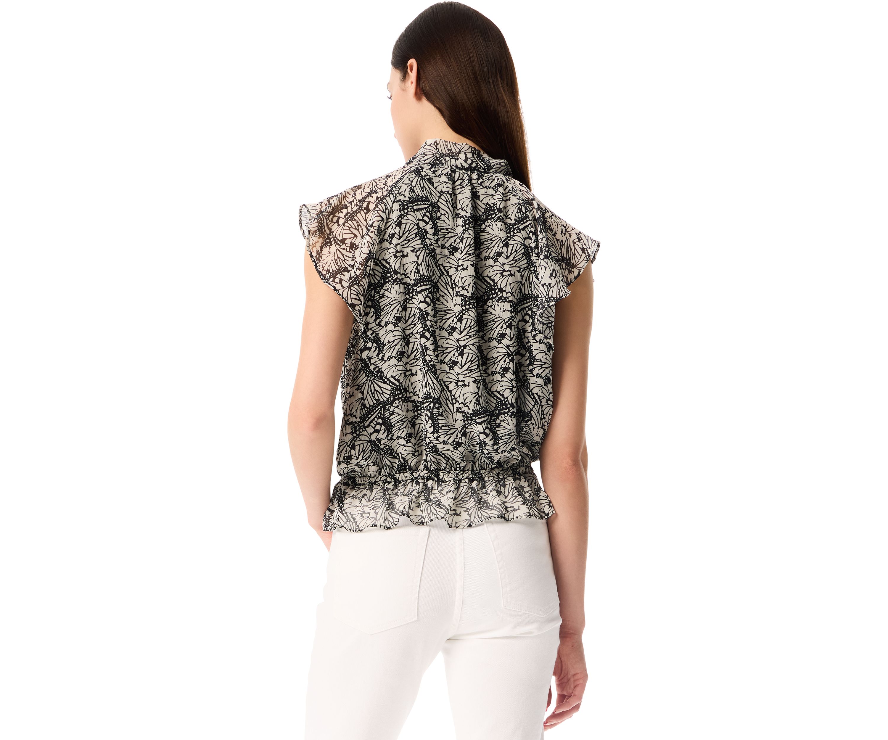 Womens Charmer Ruffled Peplum Top