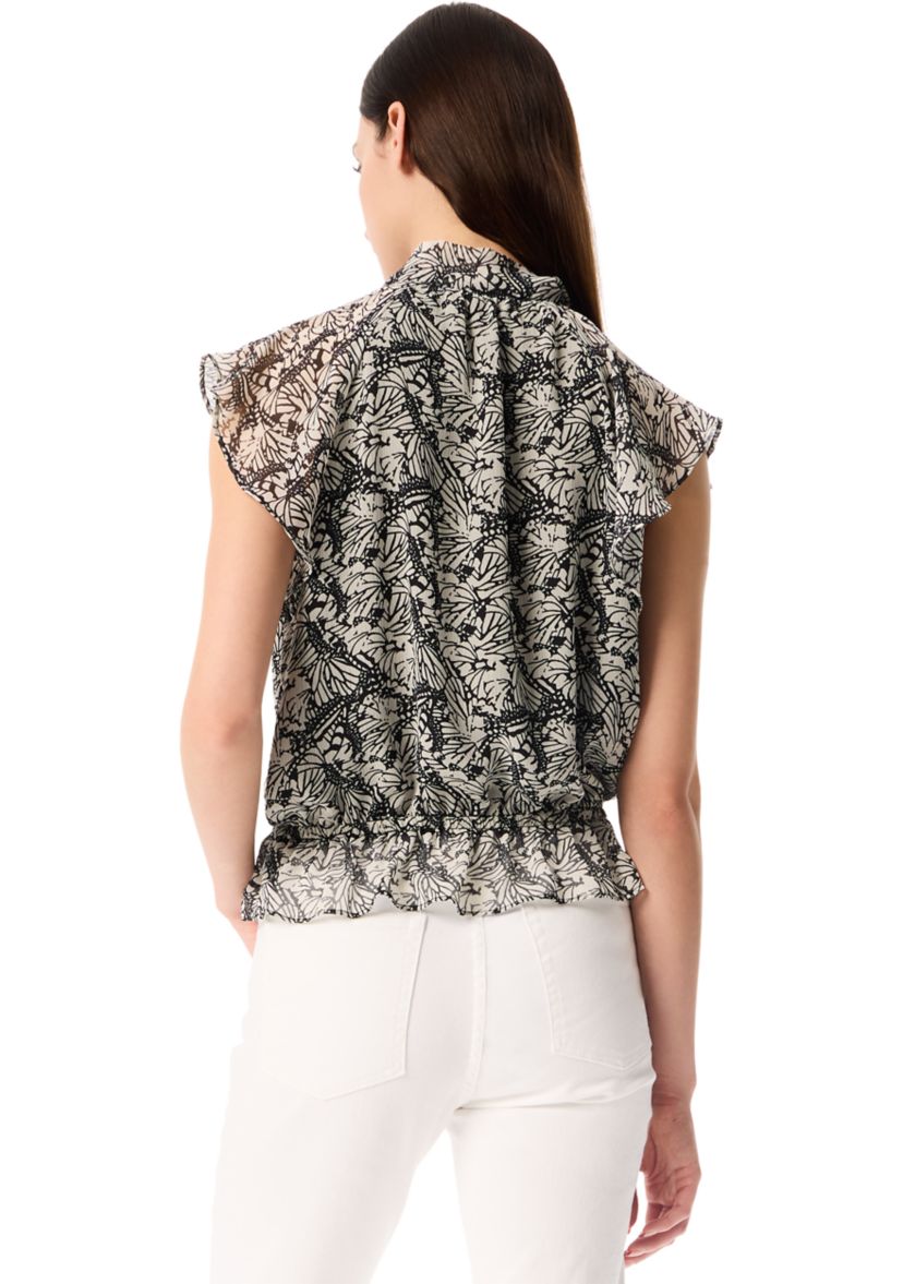 Womens Charmer Ruffled Peplum Top