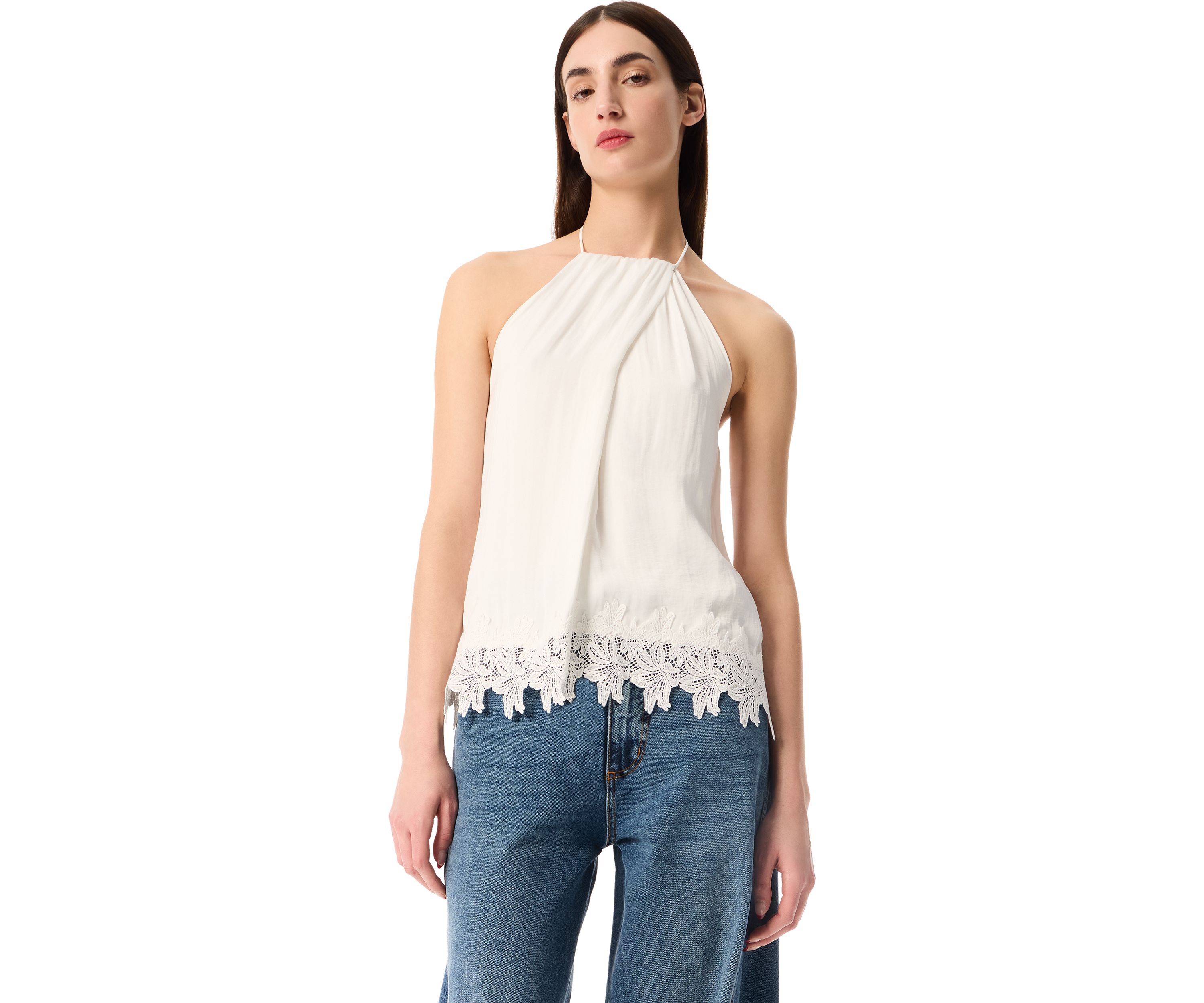 Womens Biarritz Tie Neck Halter Top