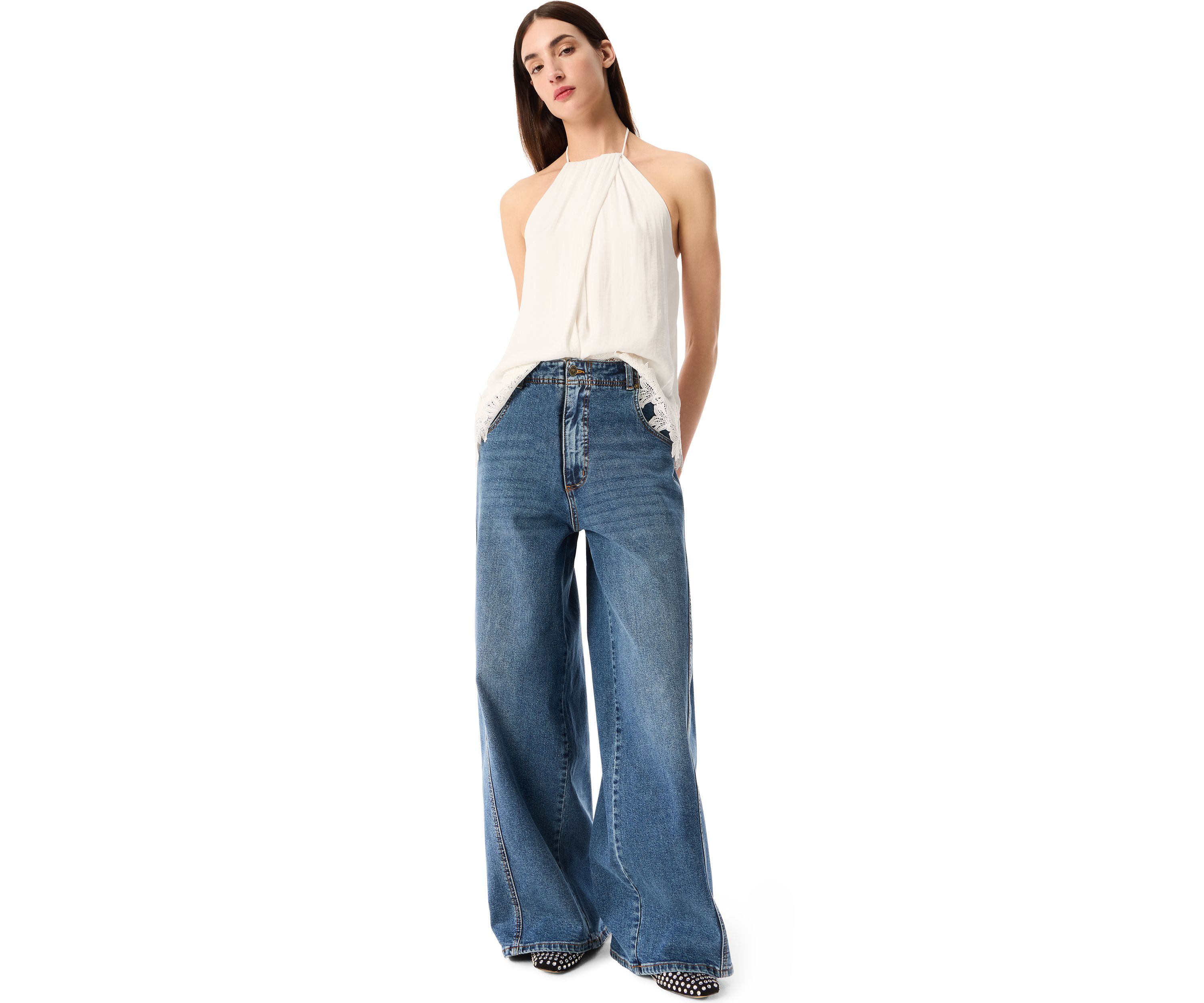 Womens Biarritz Tie Neck Halter Top