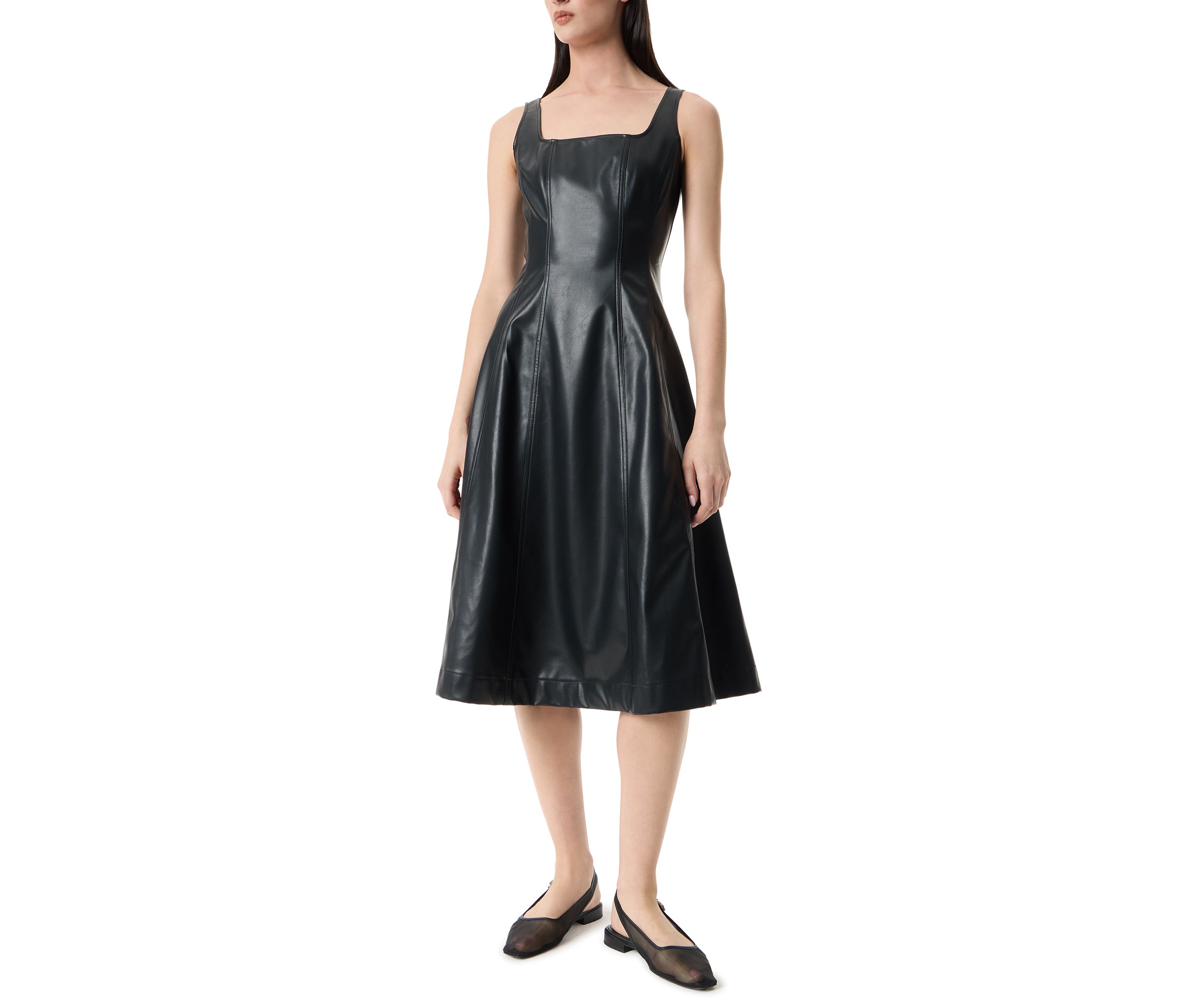 Womens Nova Faux Leather Dress