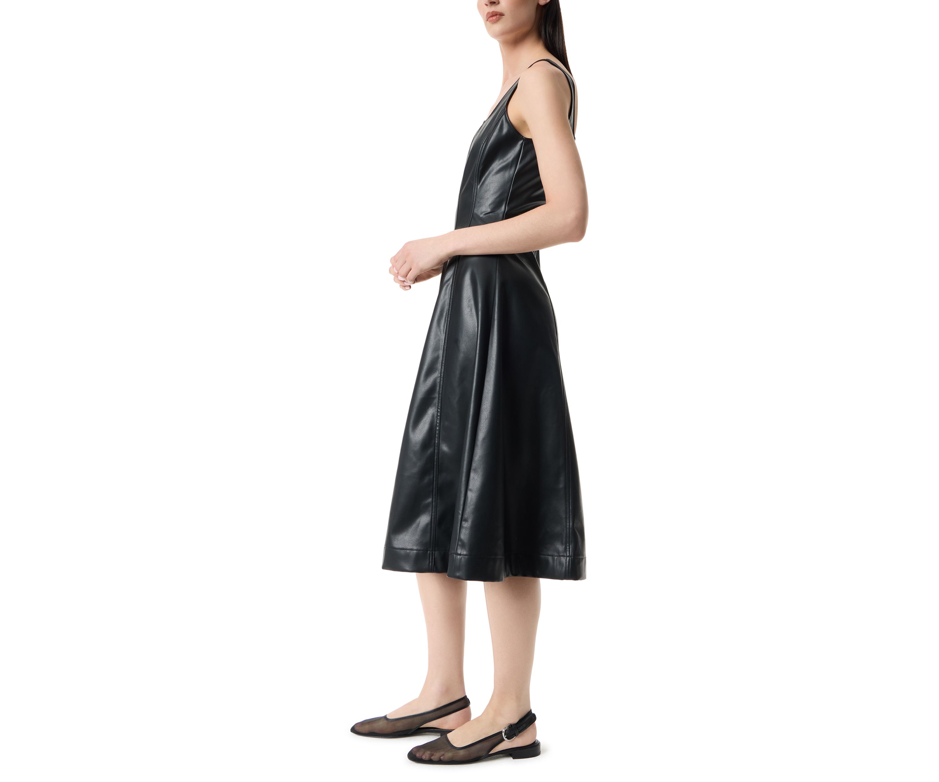 Womens Nova Faux Leather Dress