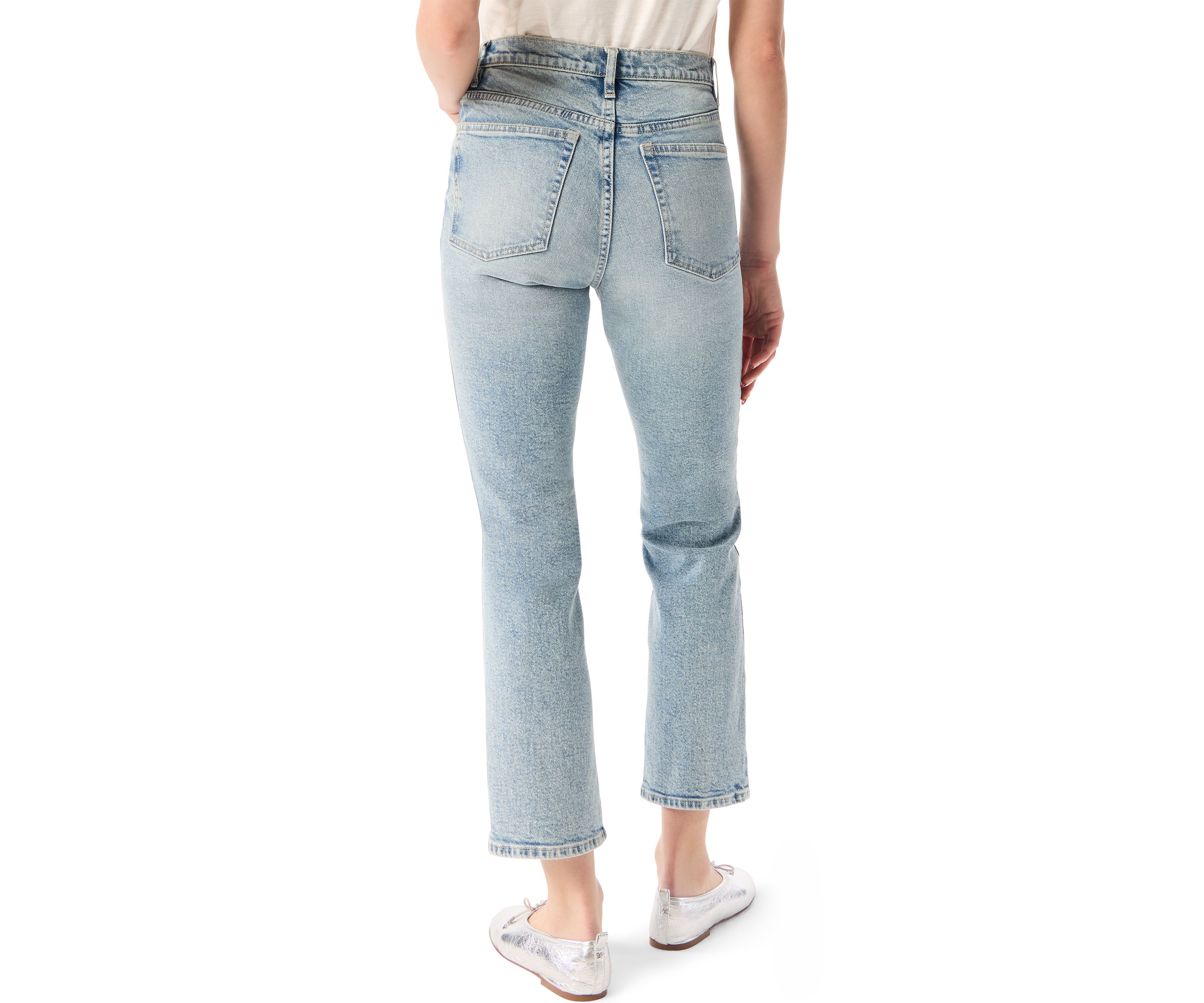 Womens Slim Straight Ankle Mid Rise Pants 