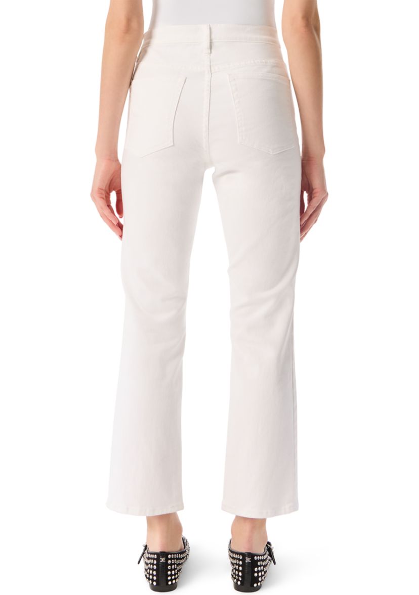 Womens Slim Straight Ankle Mid Rise Pants 