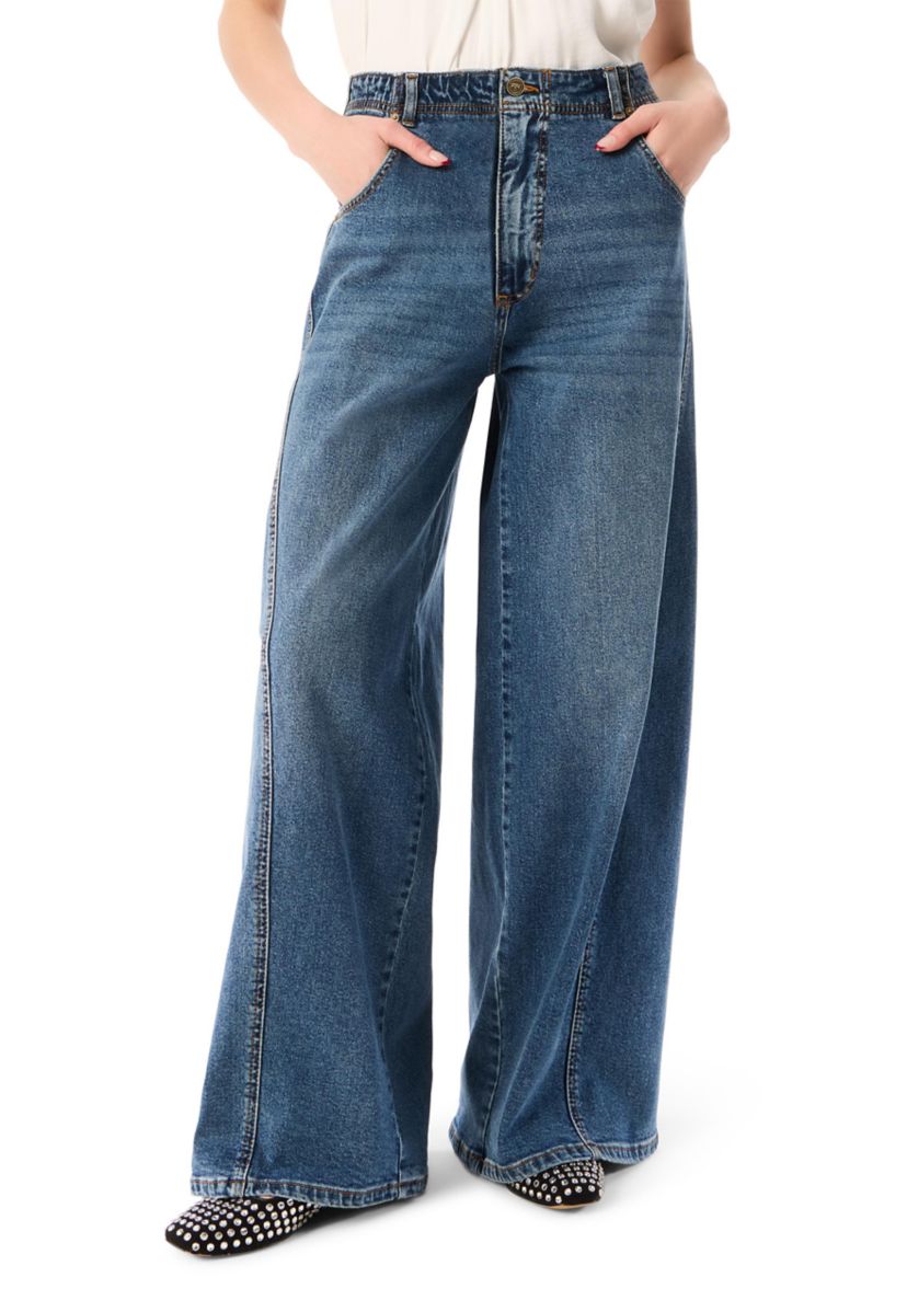 Womens Barrel Seamed Jeans