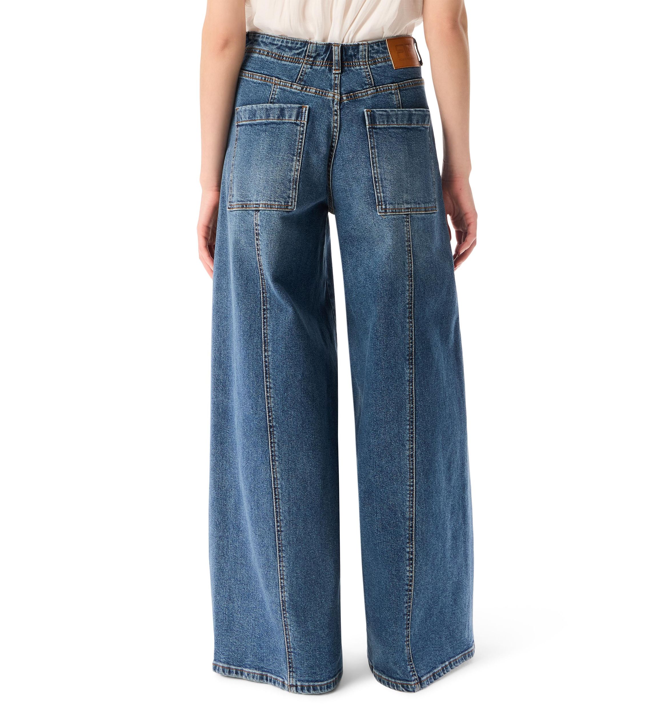 Womens Barrel Seamed Jeans