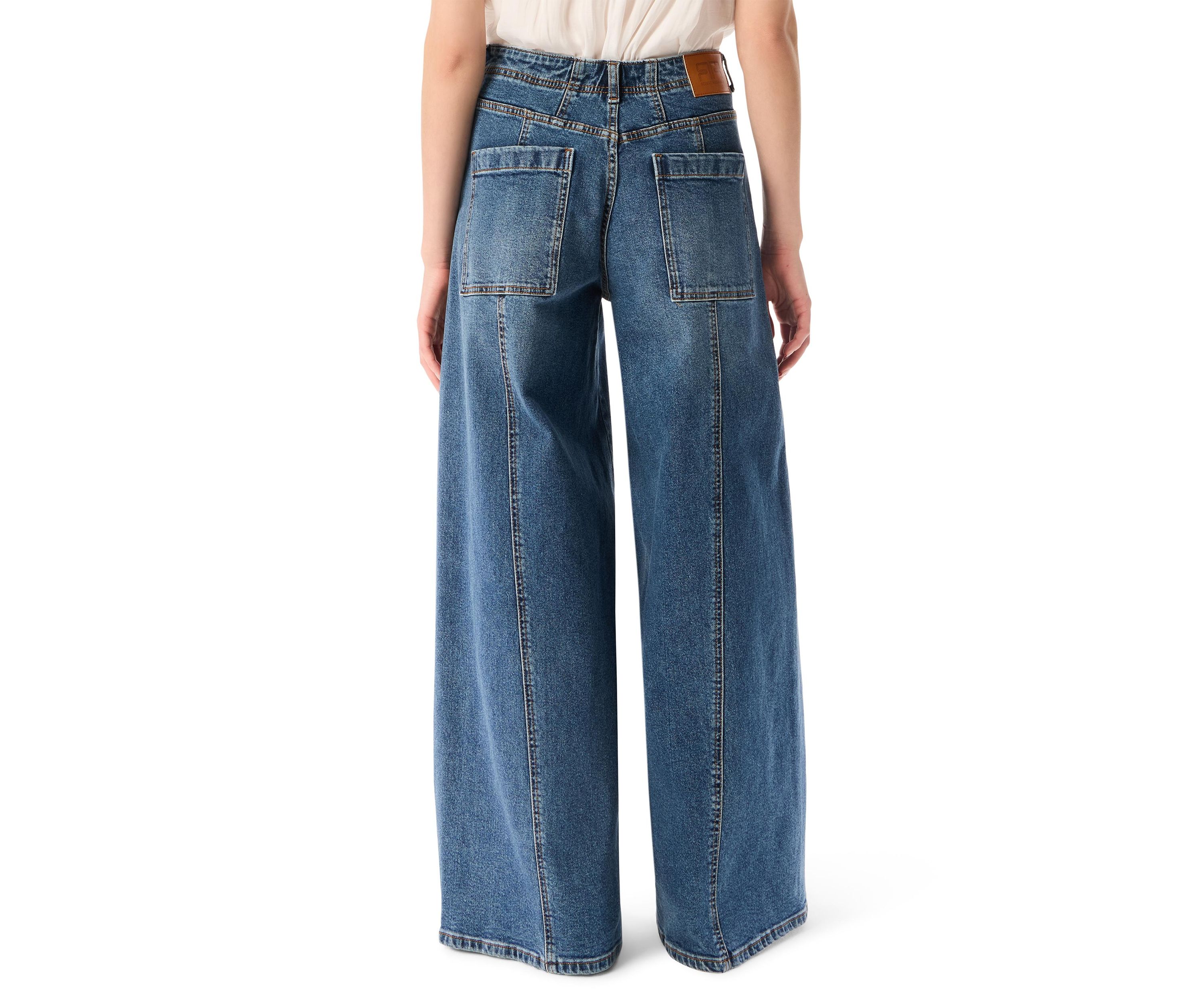 Womens Barrel Seamed Jeans