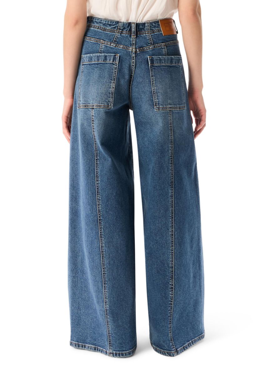 Womens Barrel Seamed Jeans