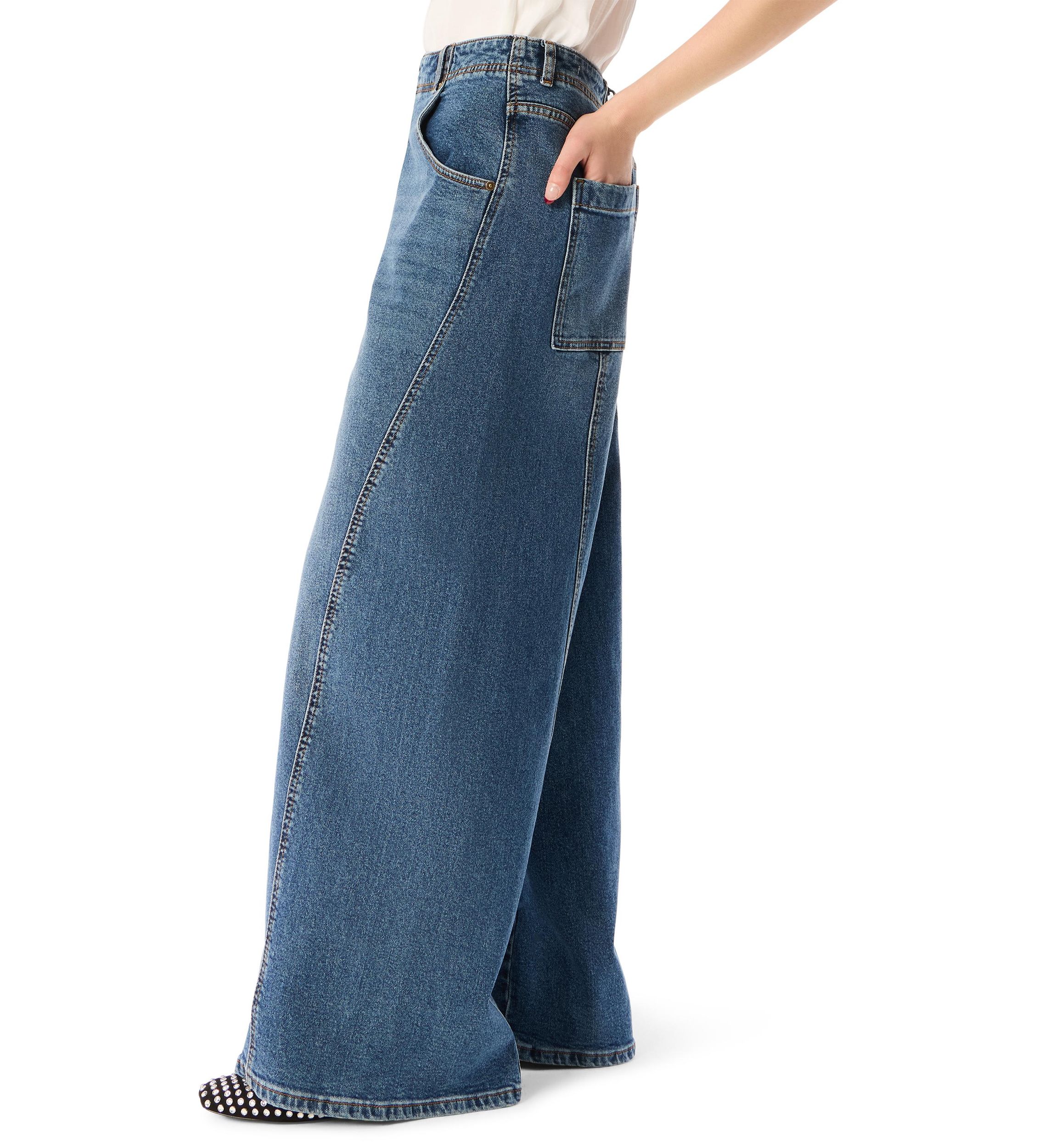 Womens Barrel Seamed Jeans