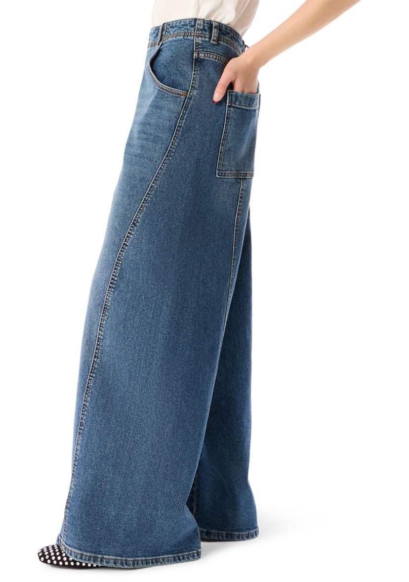 Womens Barrel Seamed Jeans
