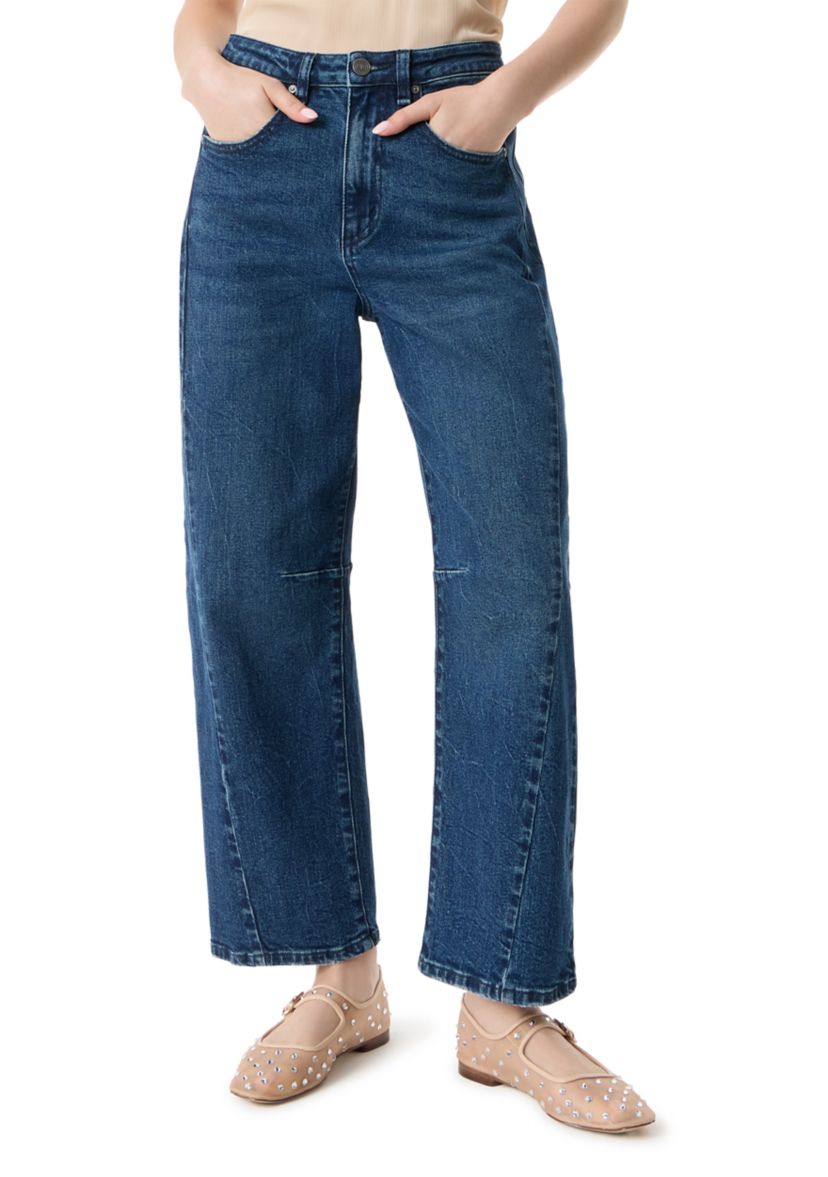 Womens Darted Ankle Barrel Pants