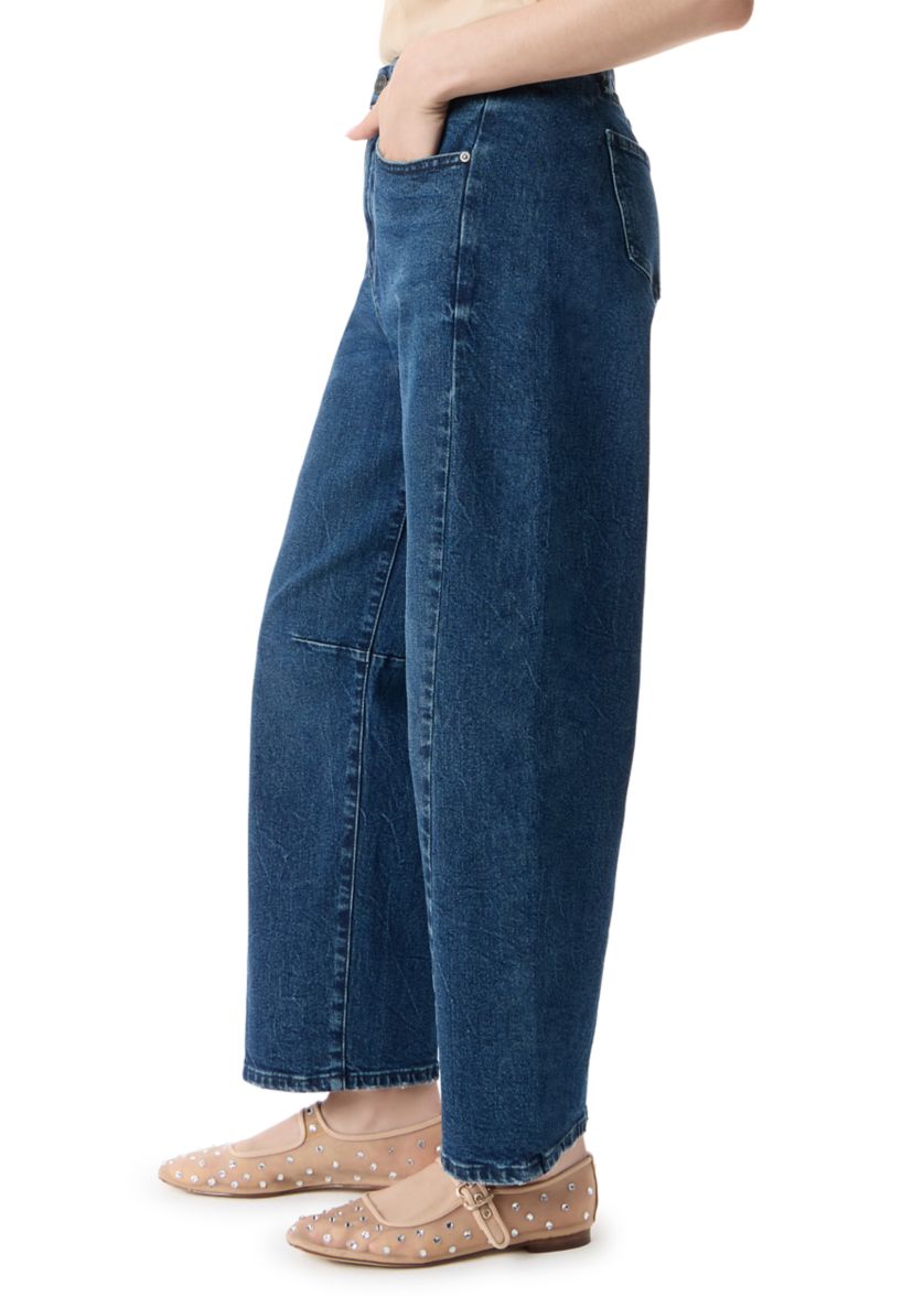 Womens Darted Ankle Barrel Pants