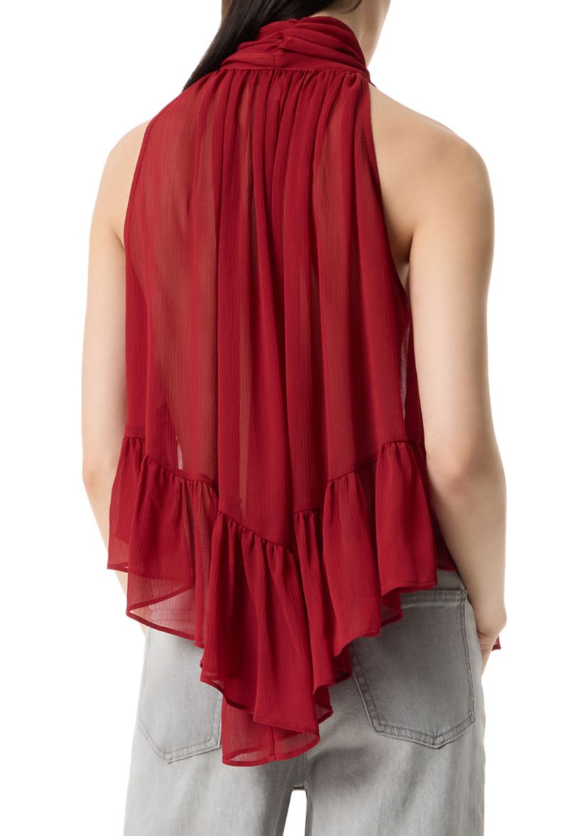 Womens Kellie Volume Halter Neck Top