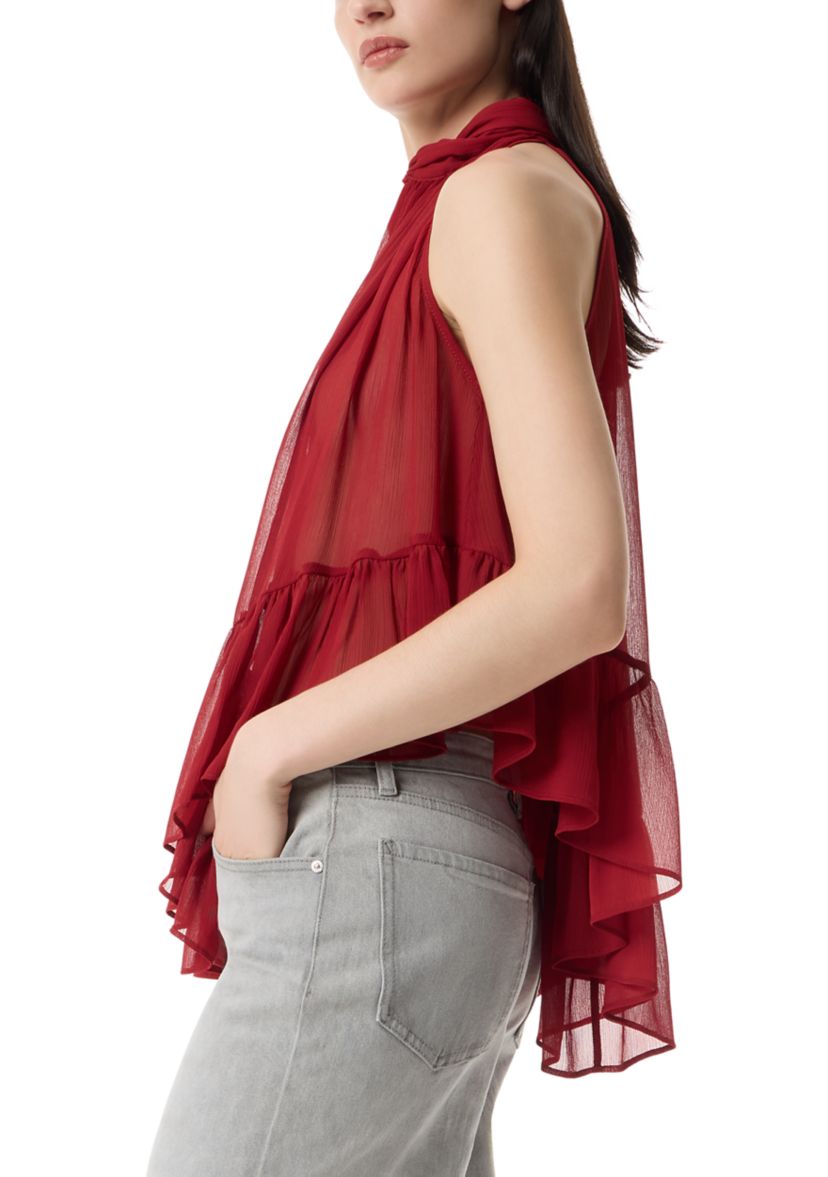 Womens Kellie Volume Halter Neck Top