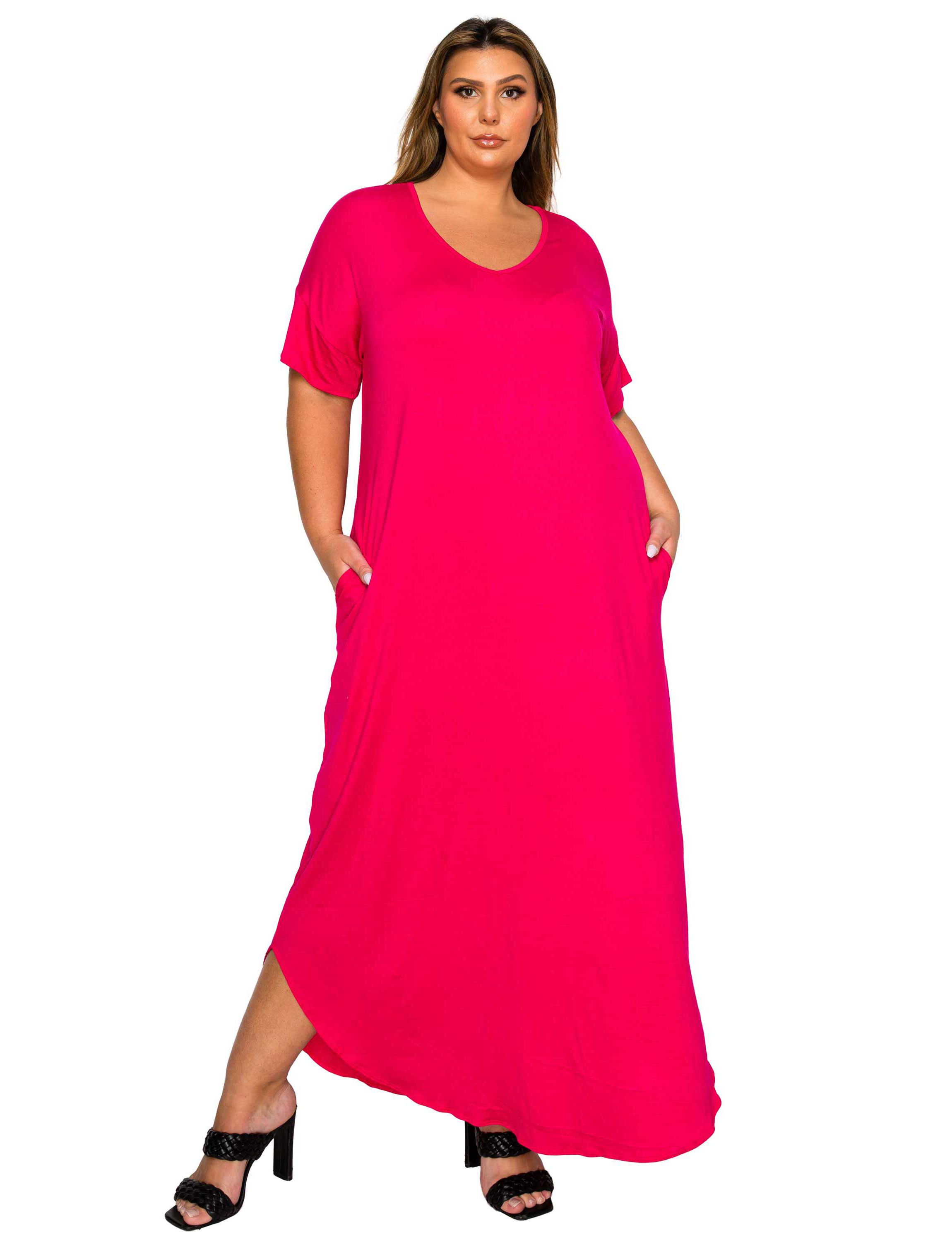 belk hot pink dress Women's Pink Midi Dresses