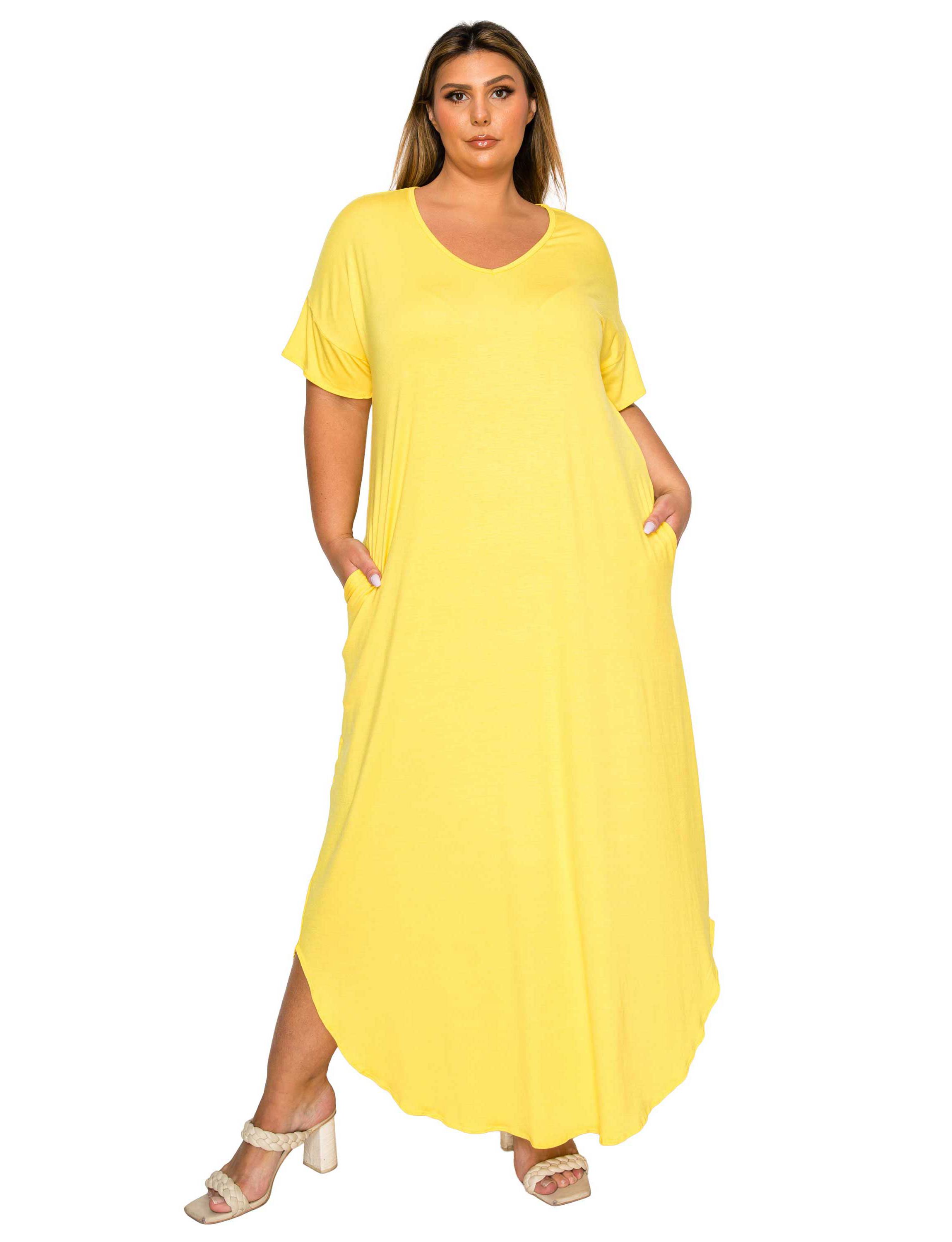 Women's Yellow Plus Size Dresses | Belk
