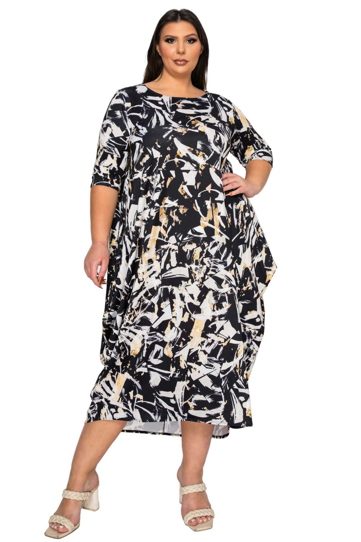 Plus Size Brielle Bubble Hem Pocket Dress