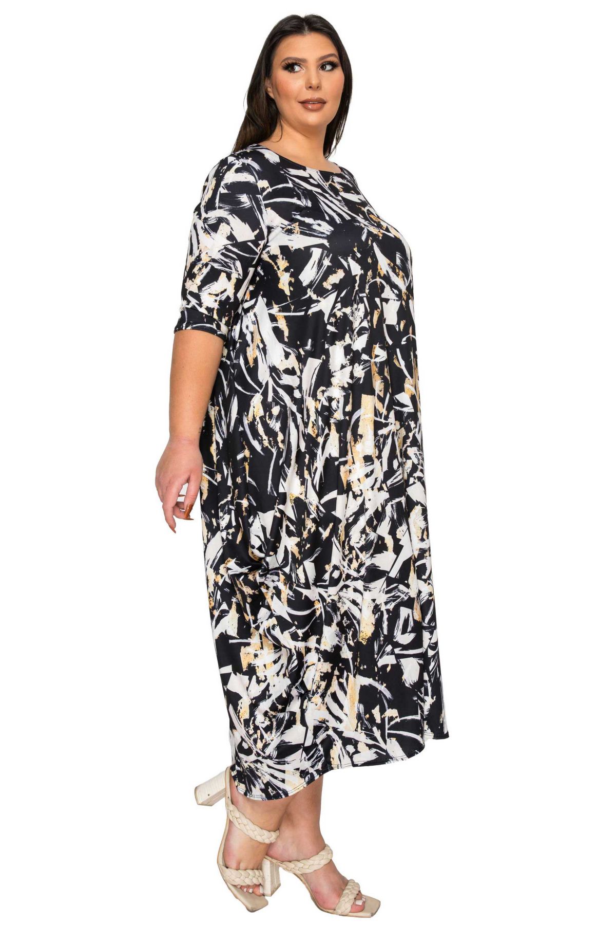 Plus Size Brielle Bubble Hem Pocket Dress
