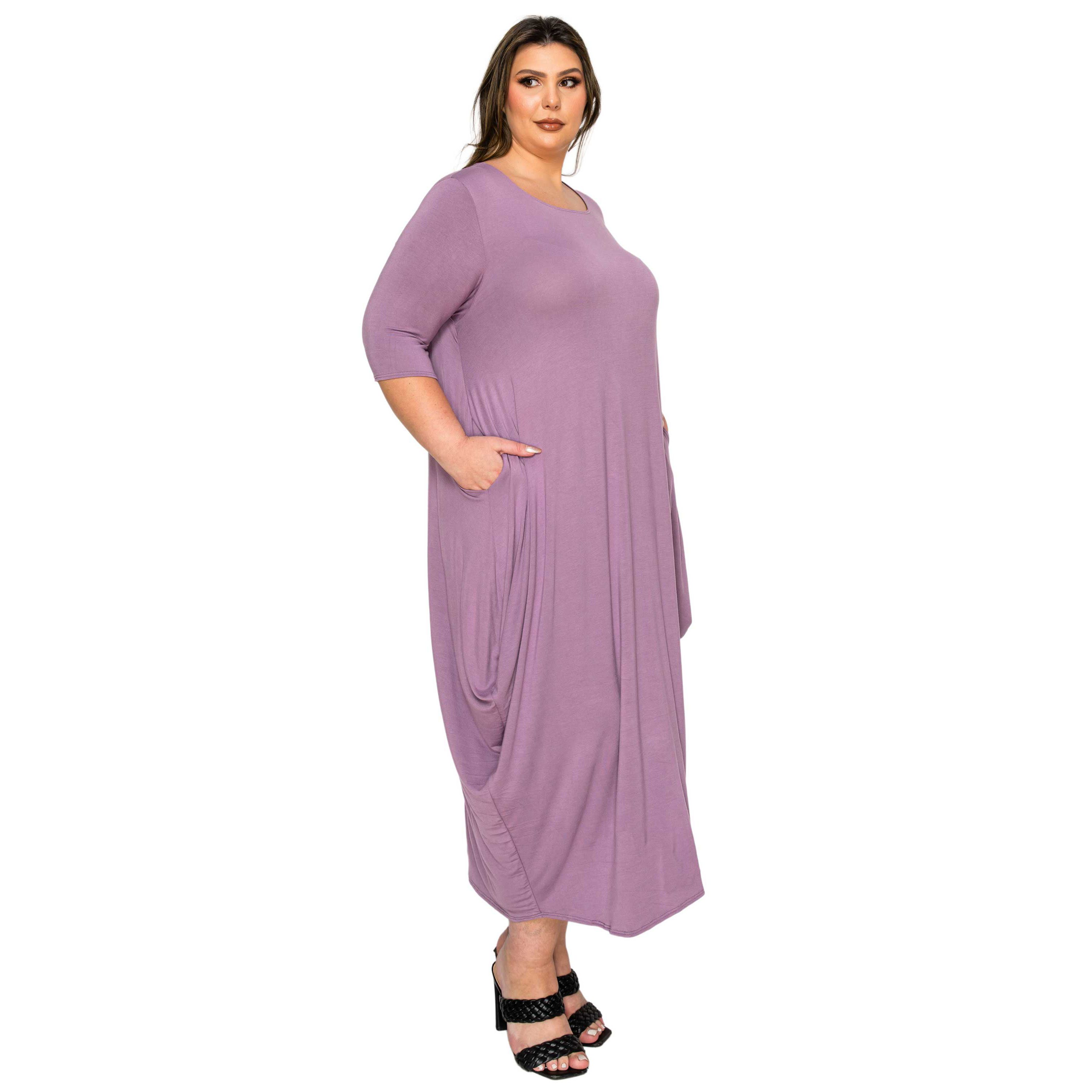 Plus Size Evelyn Bubble Hem Pocket Dress