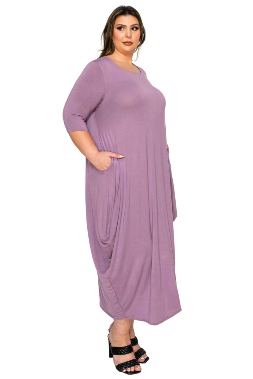 Plus Size Evelyn Bubble Hem Pocket Dress