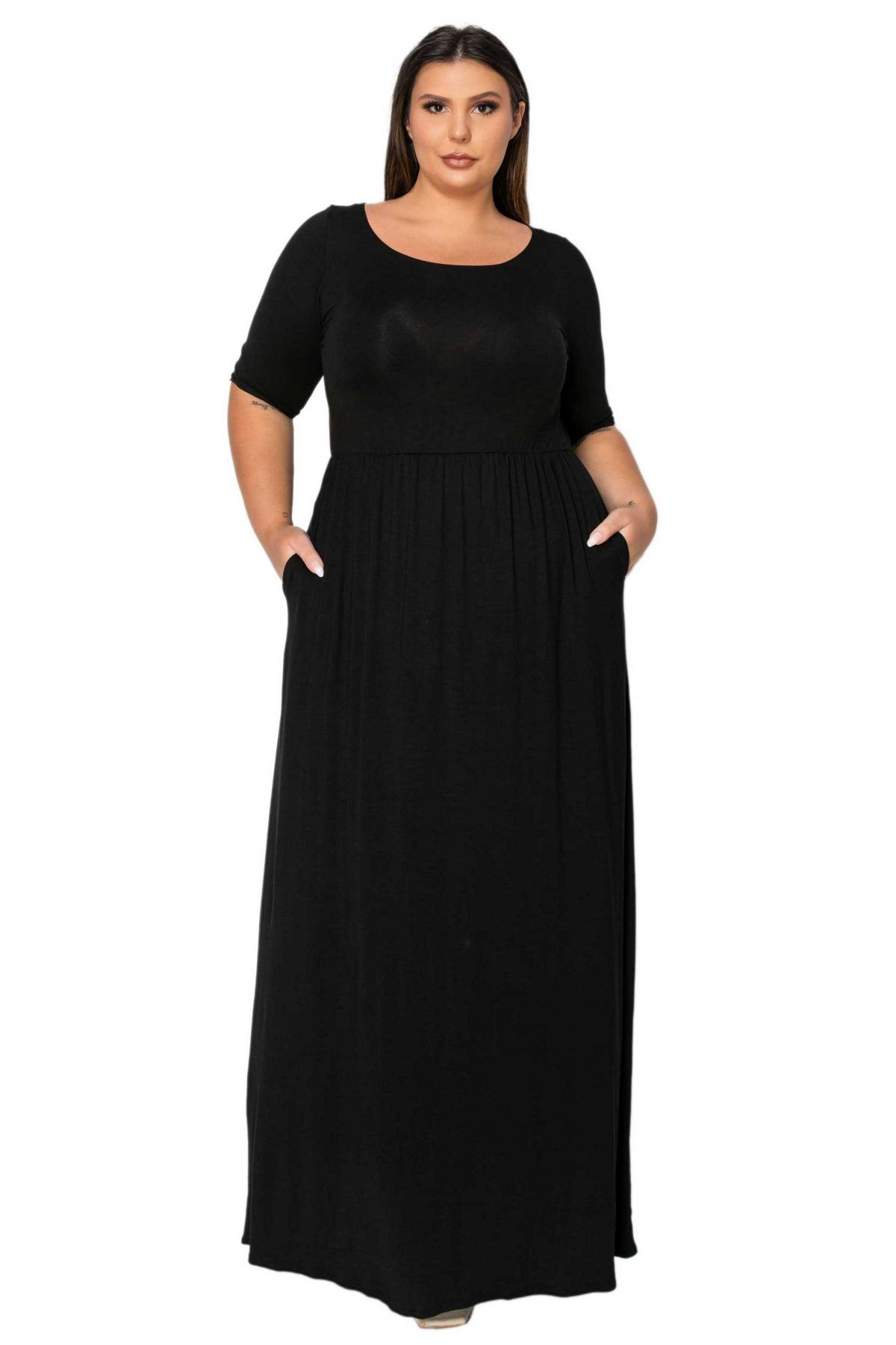 Plus Size Eva Pocket Maxi Dress