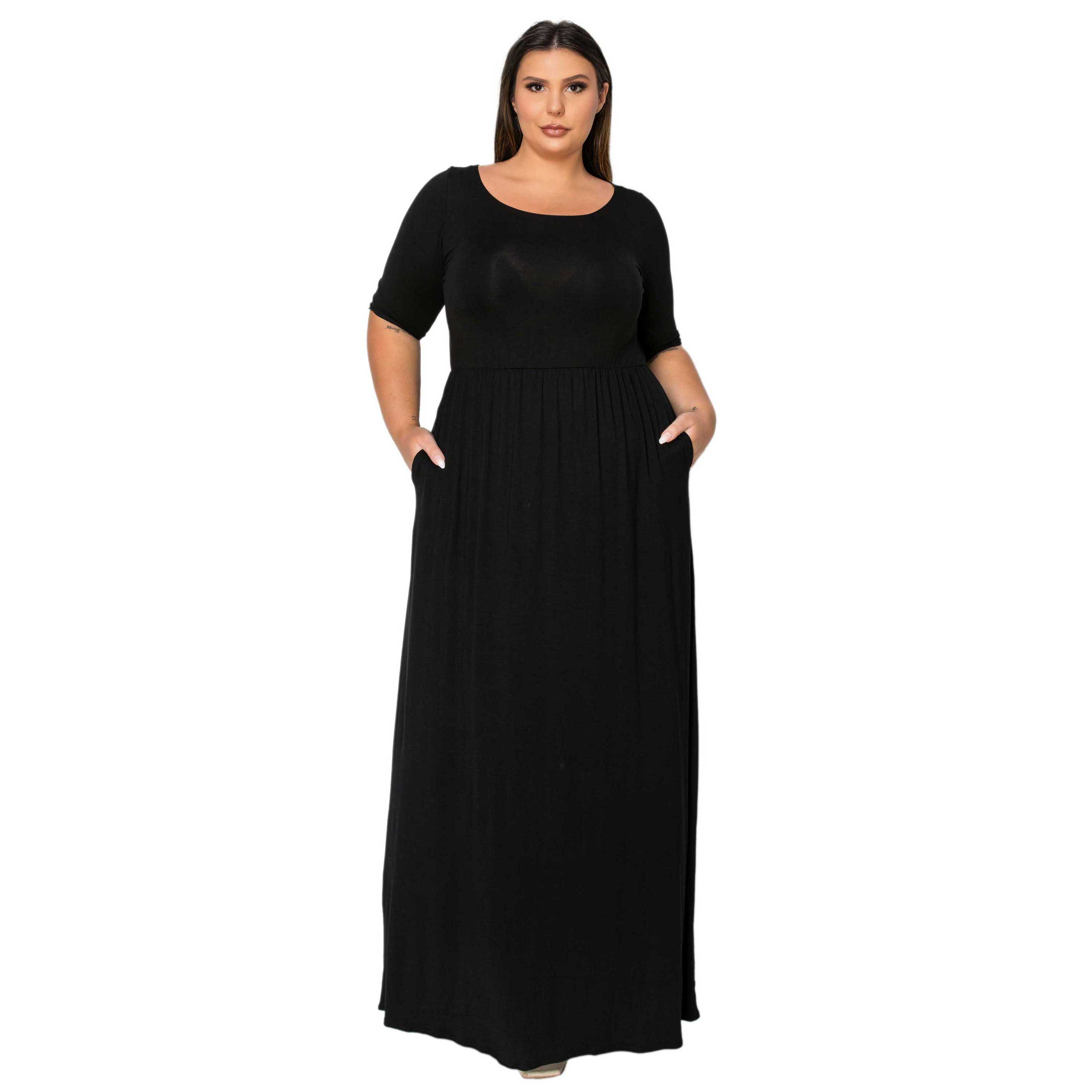 Plus Size Eva Pocket Maxi Dress