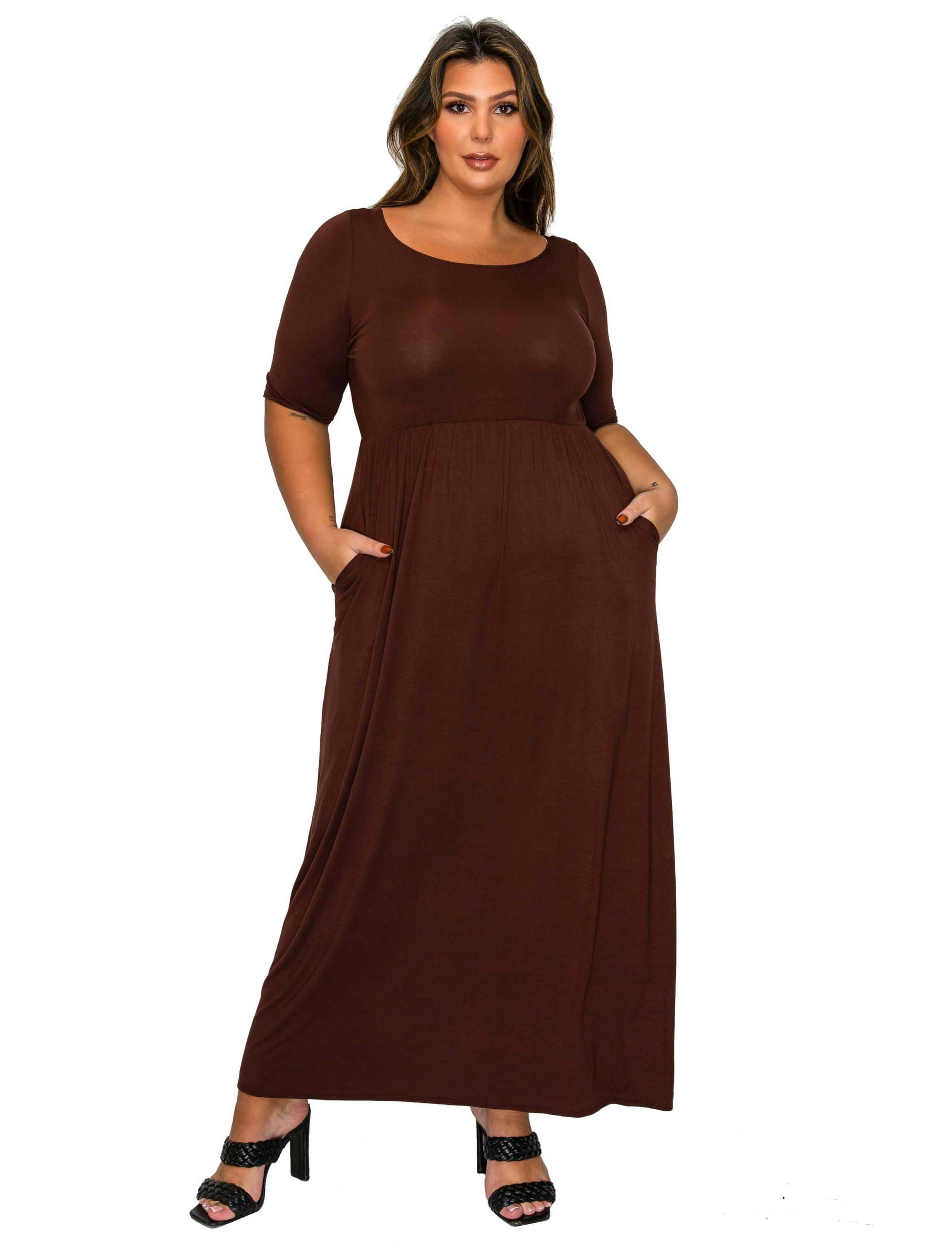 Women's Brown Plus Size Dresses | Belk