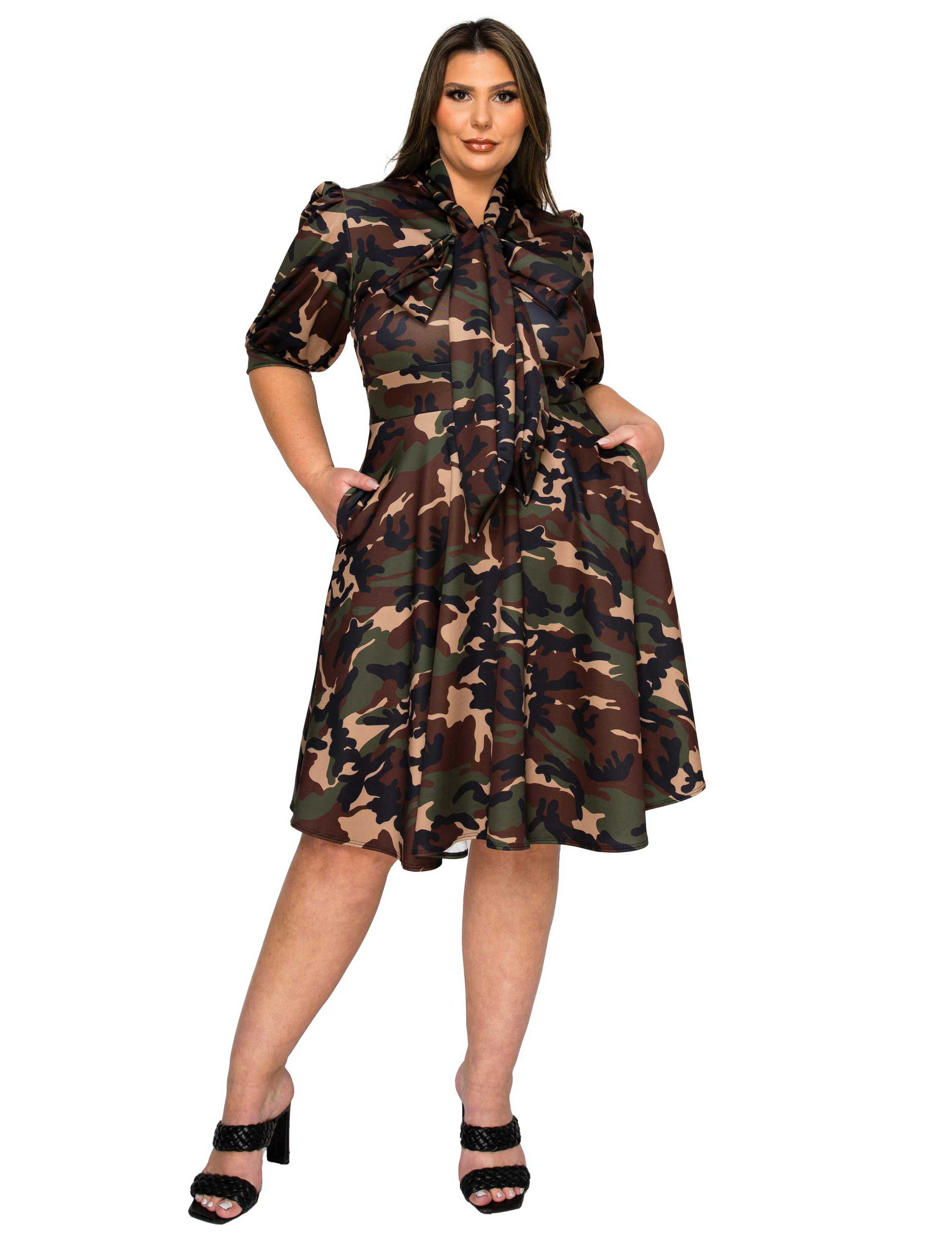 Plus Size Outlaw Pocket Flare Dress