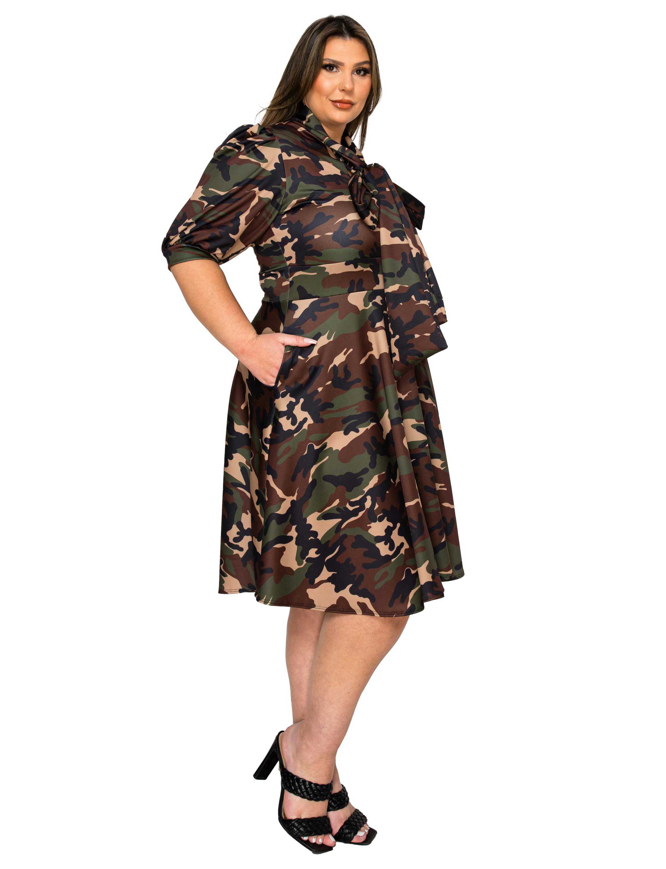 Plus Size Outlaw Pocket Flare Dress