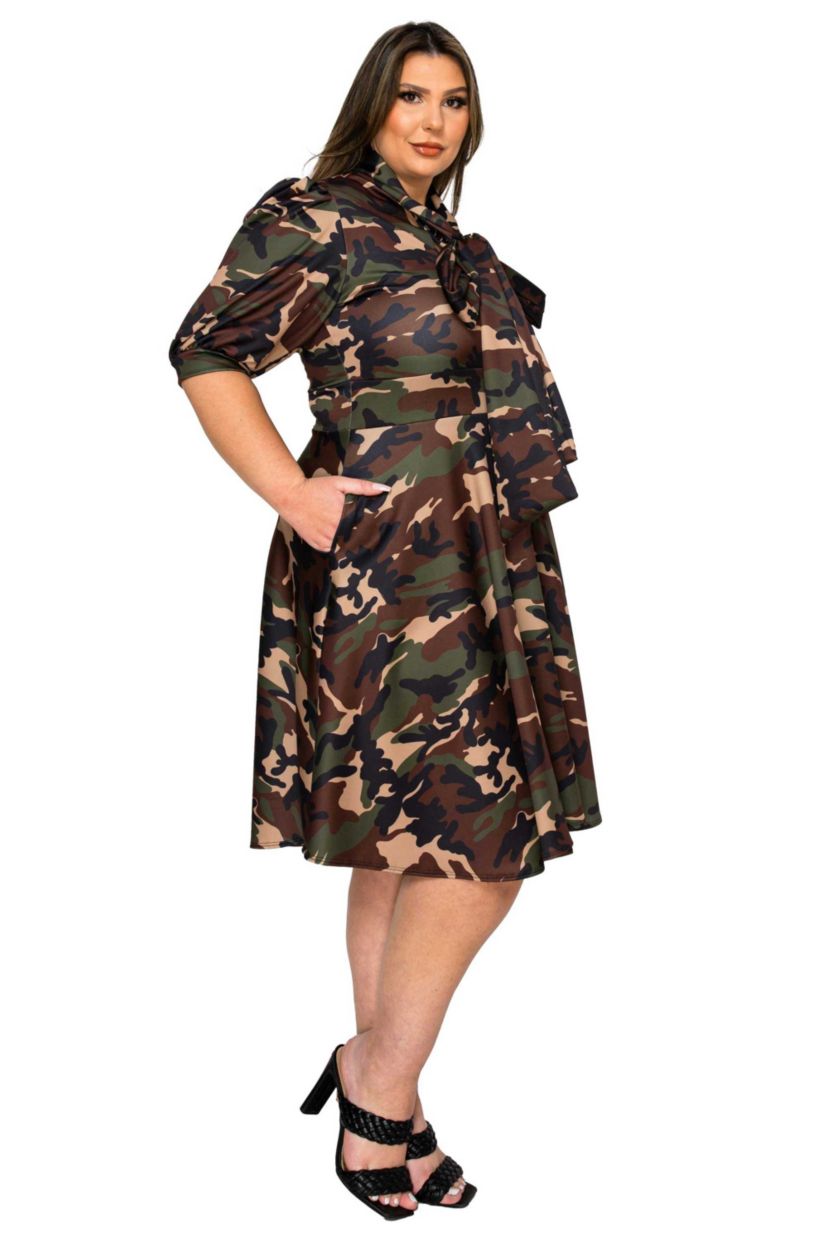 Plus Size Outlaw Pocket Flare Dress