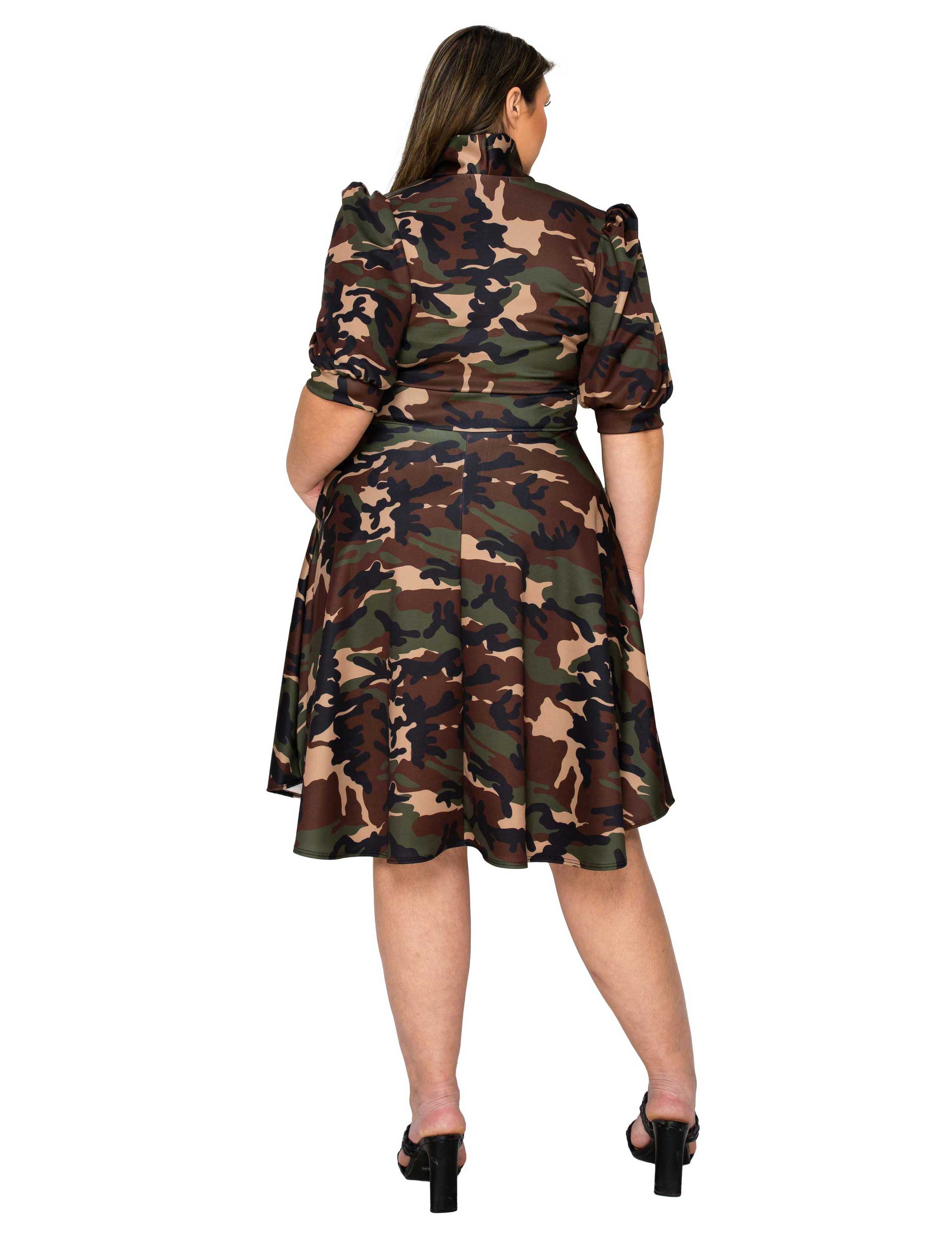 Plus Size Outlaw Pocket Flare Dress