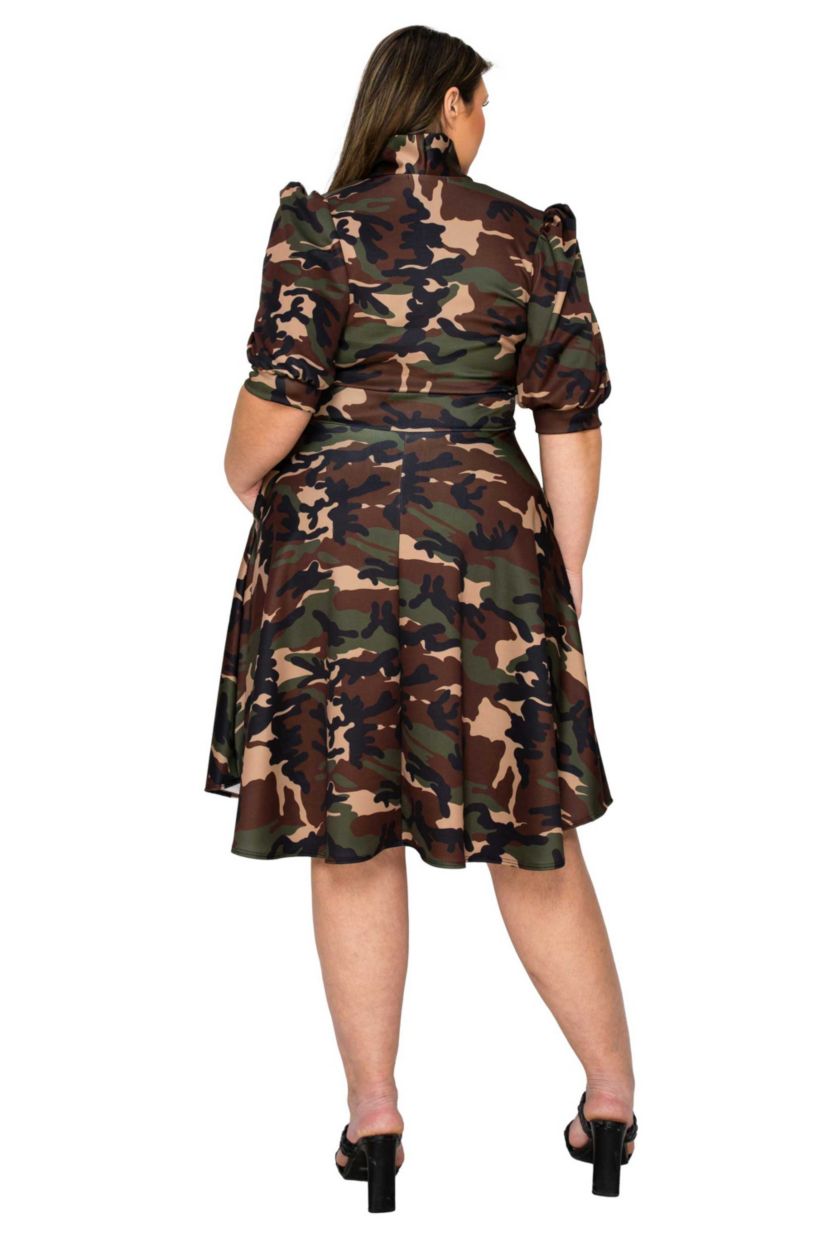 Plus Size Outlaw Pocket Flare Dress