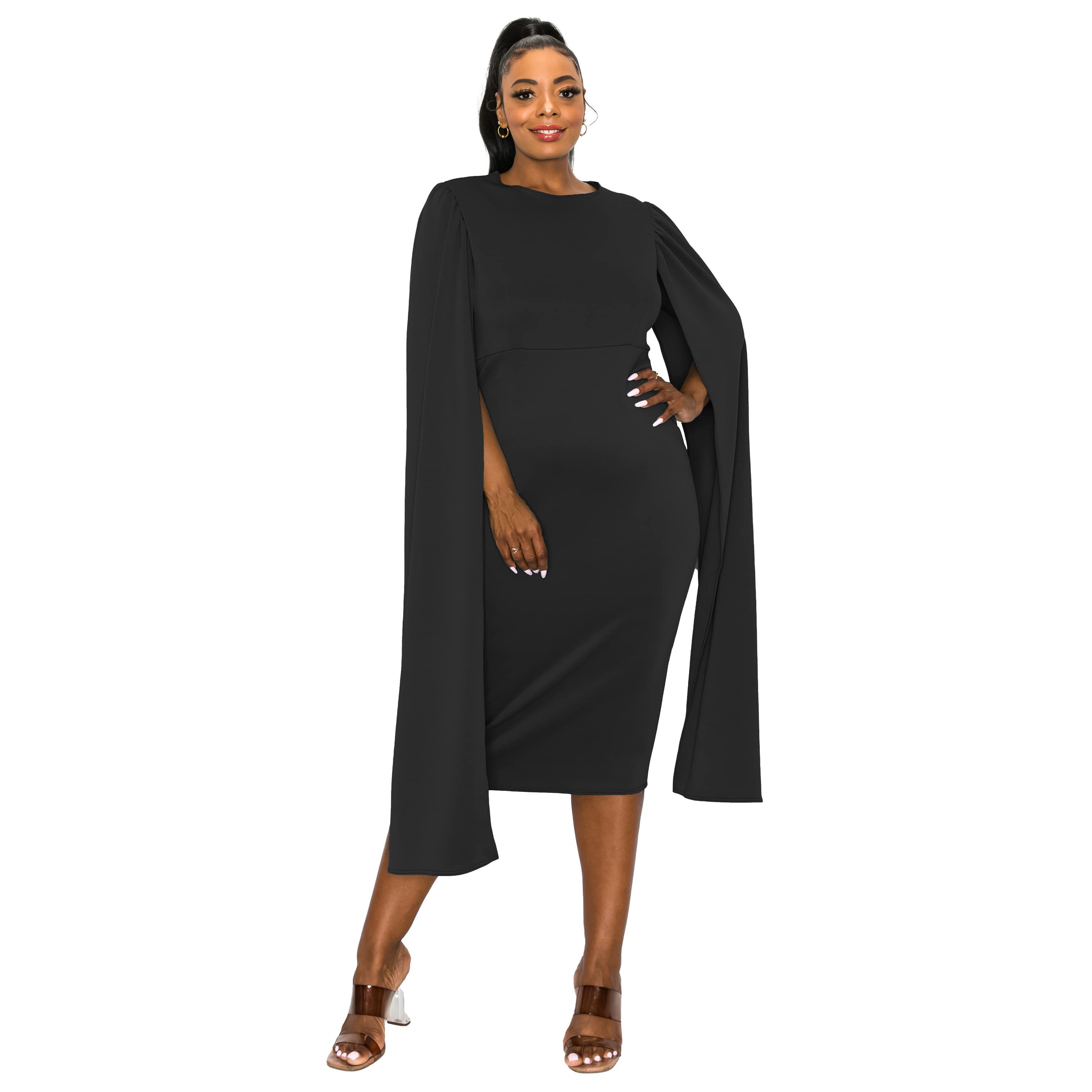Plus Size Naomi Cape Dress