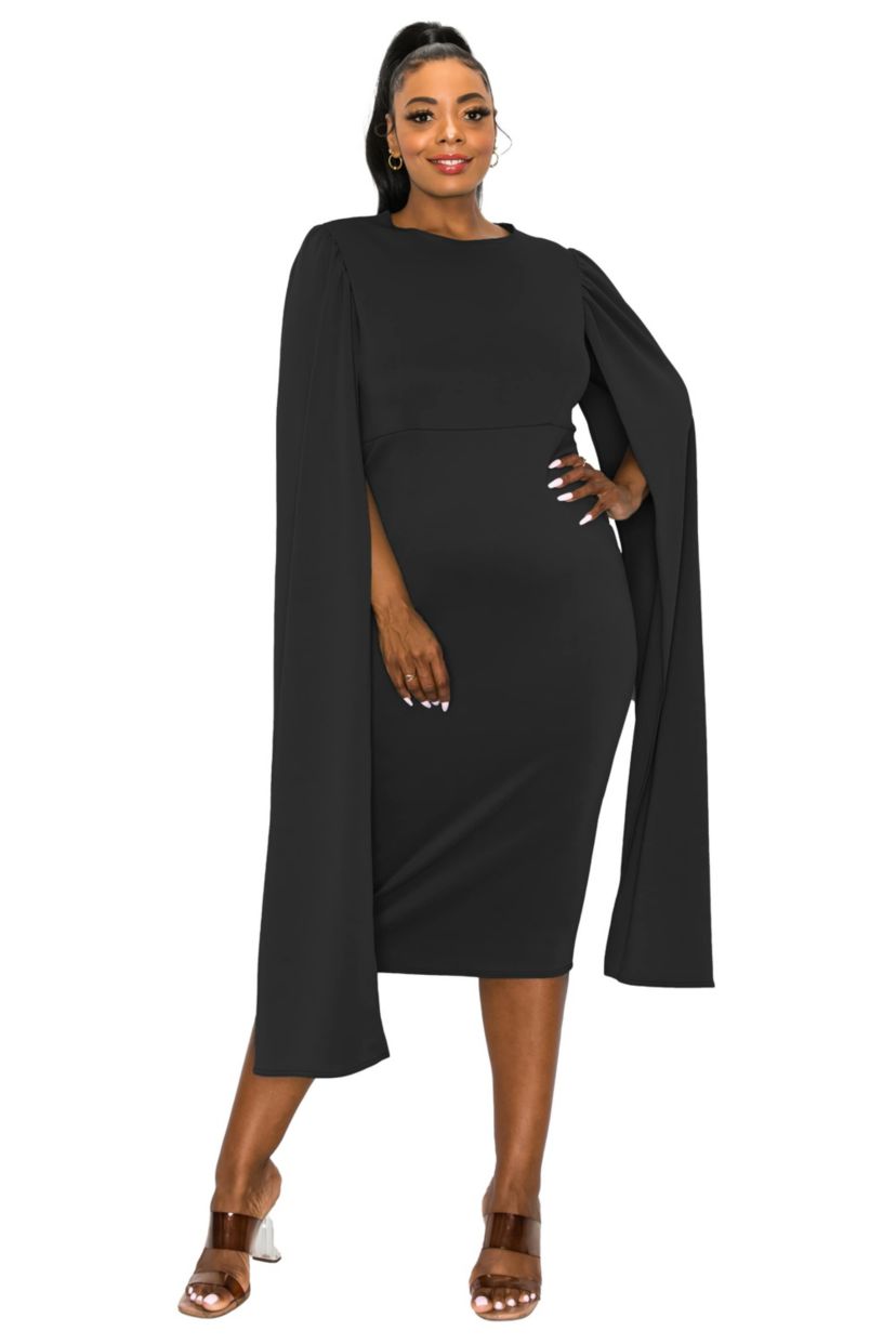Plus Size Naomi Cape Dress