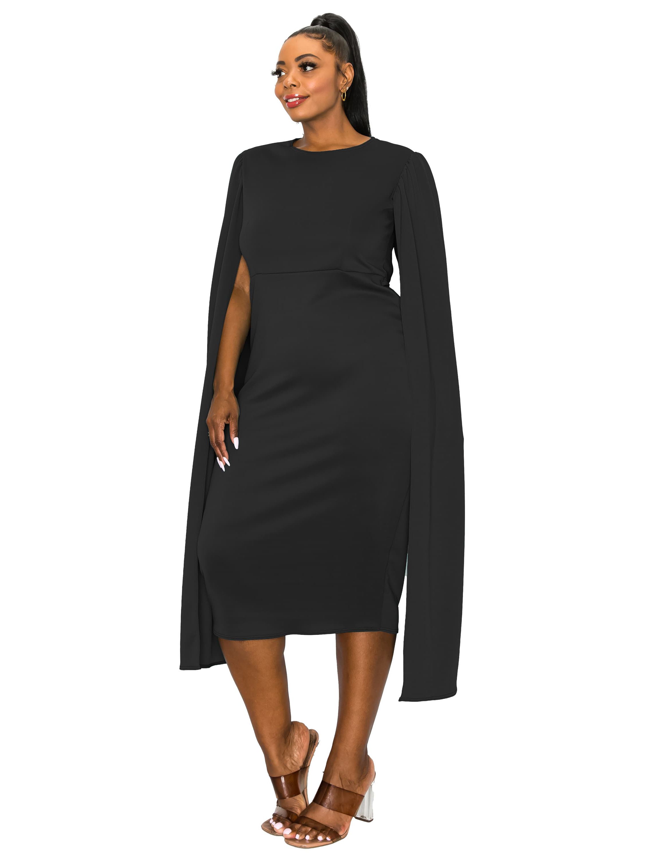 Plus Size Naomi Cape Dress