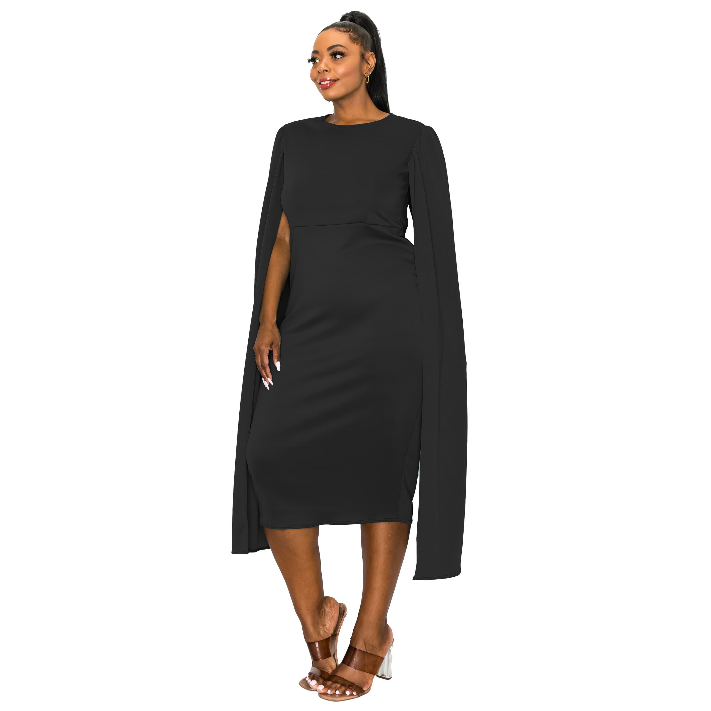 Plus Size Naomi Cape Dress