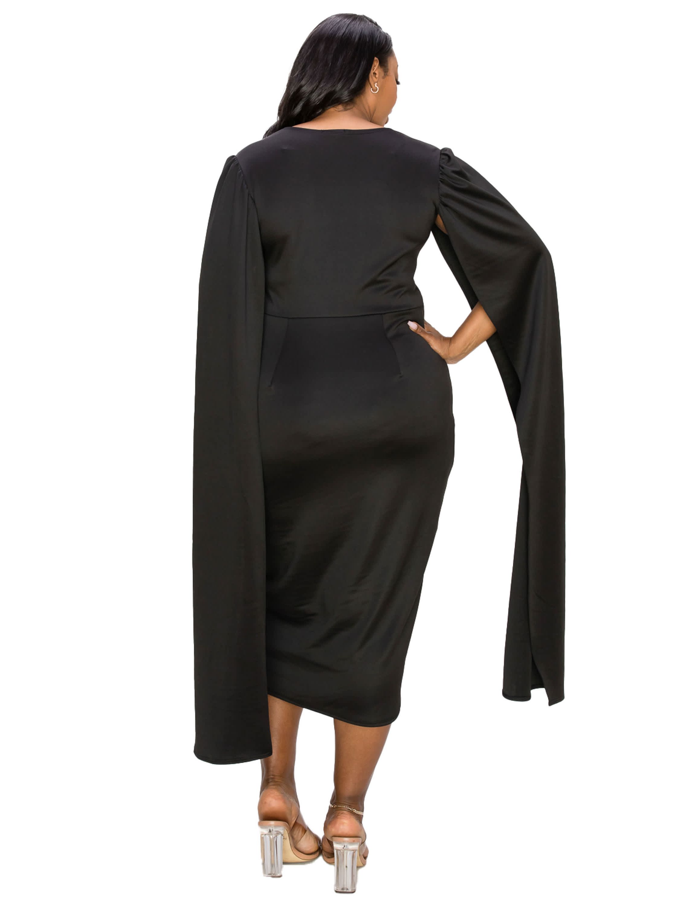 Plus Size Naomi Cape Dress
