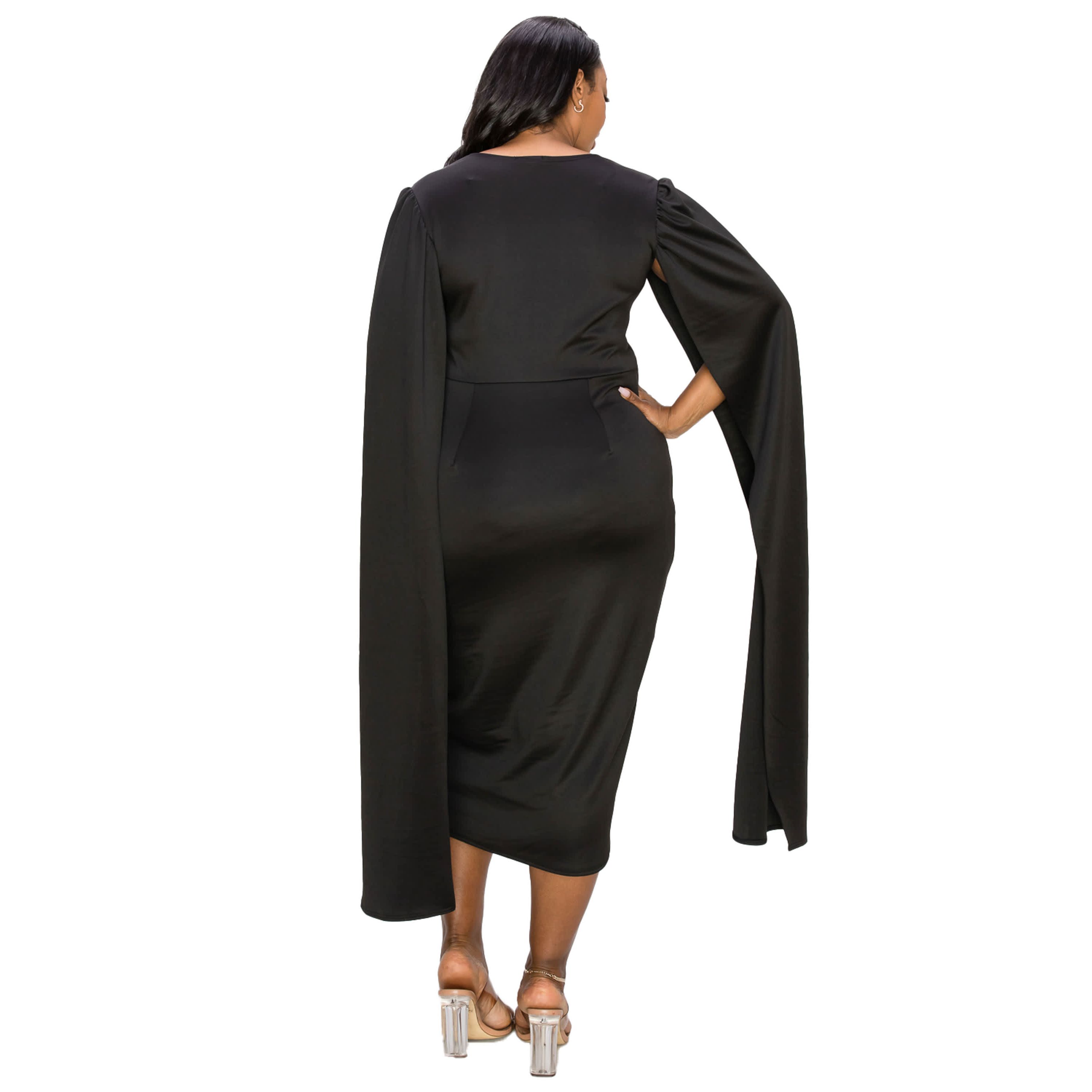 Plus Size Naomi Cape Dress