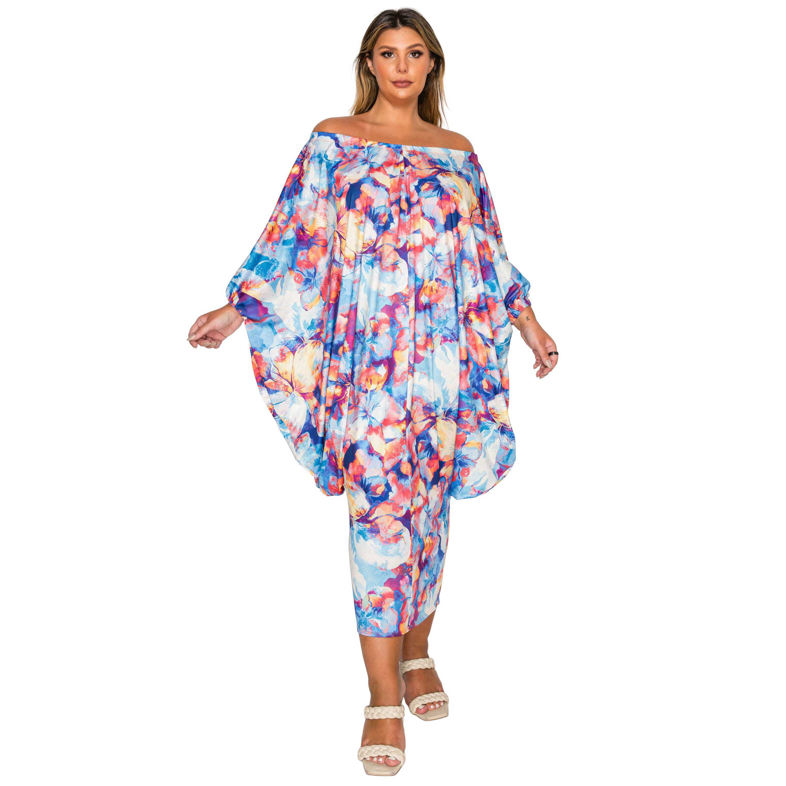 Plus Size Halle Off Shoulder Taper Hem Dress