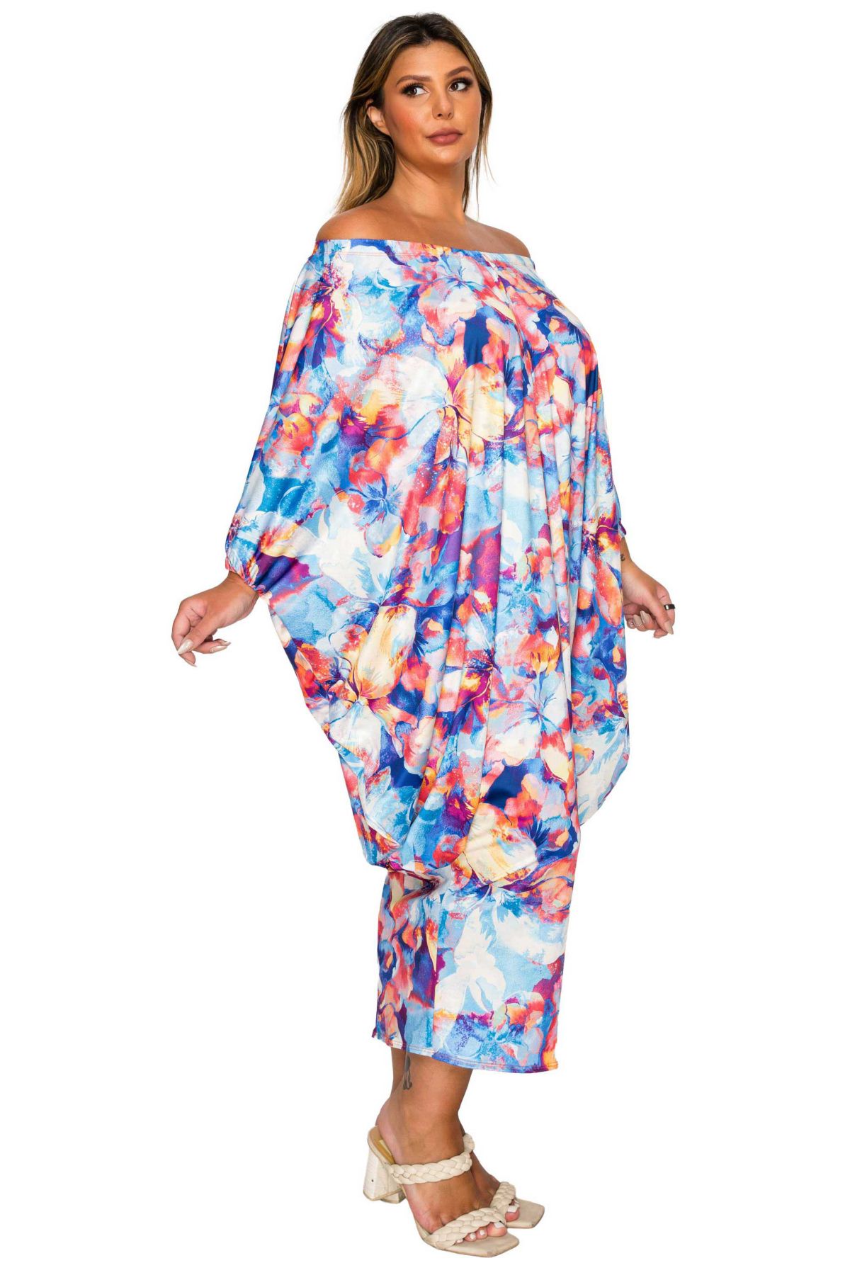 Plus Size Halle Off Shoulder Taper Hem Dress