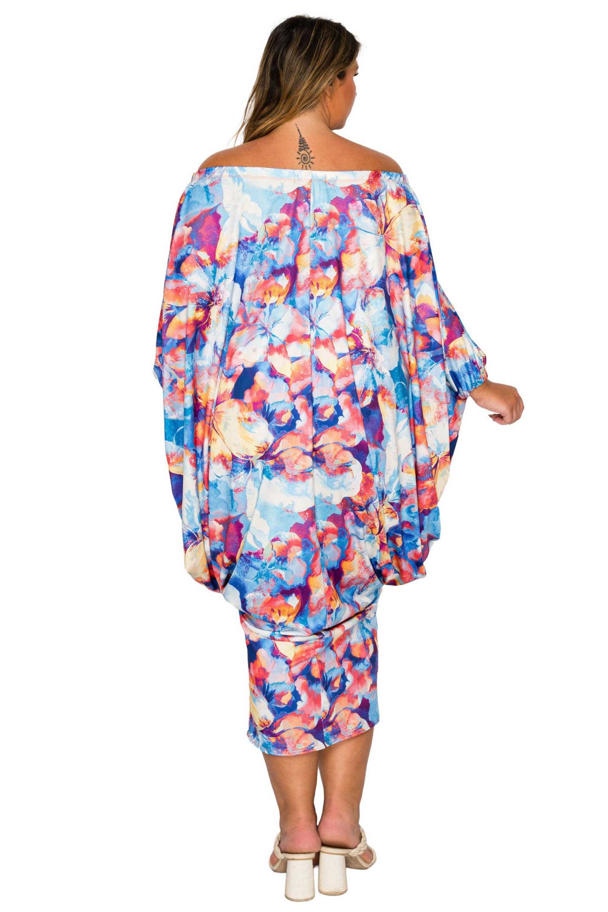 Plus Size Halle Off Shoulder Taper Hem Dress