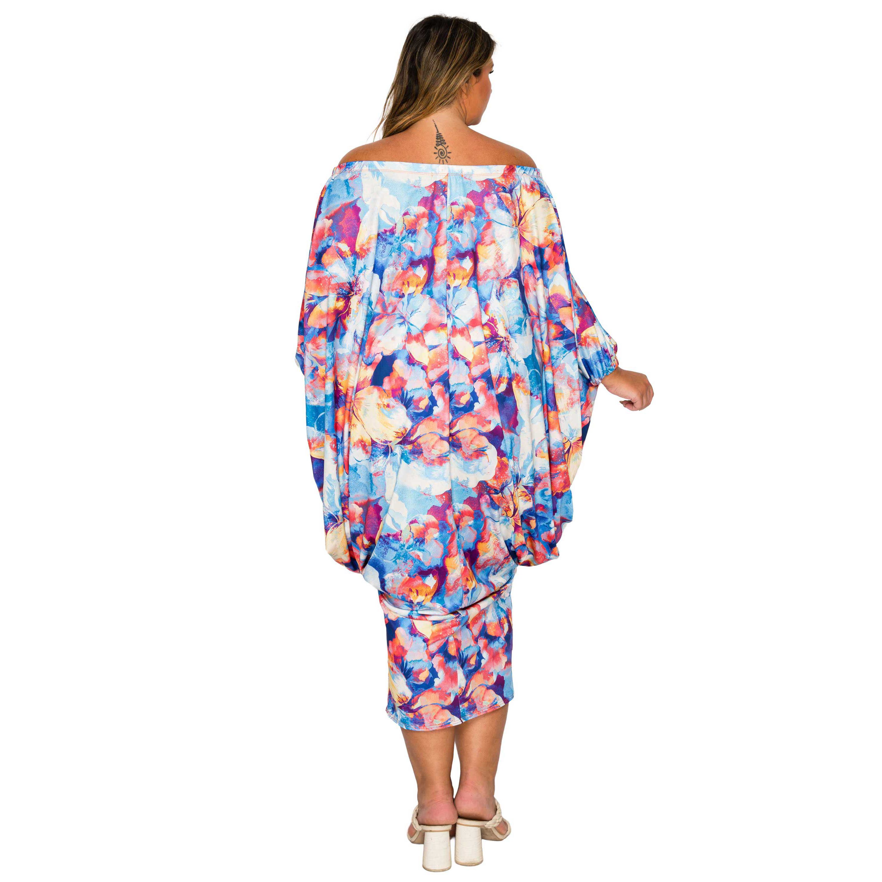 Plus Size Halle Off Shoulder Taper Hem Dress