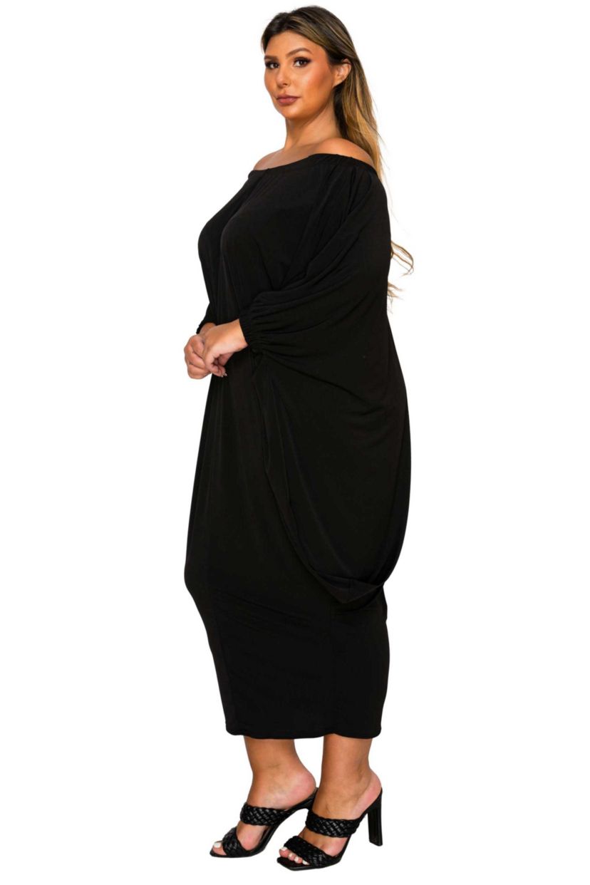 Plus Size Eero Off Shoulder Taper Hem Dress