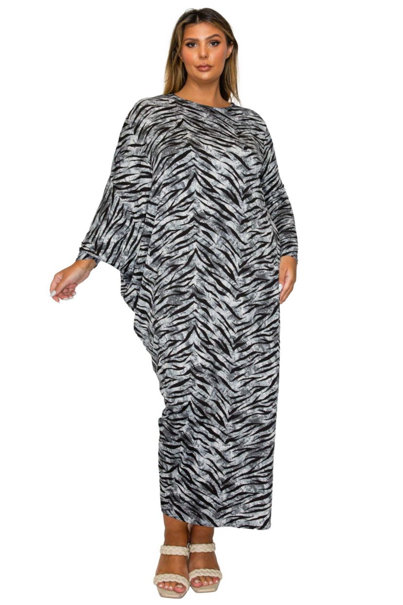 Plus Size Mary J Asymmetrical Maxi Dress
