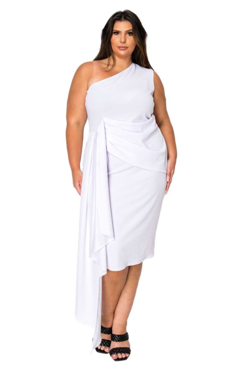 Plus Size Esme Front Draped Sash Dress