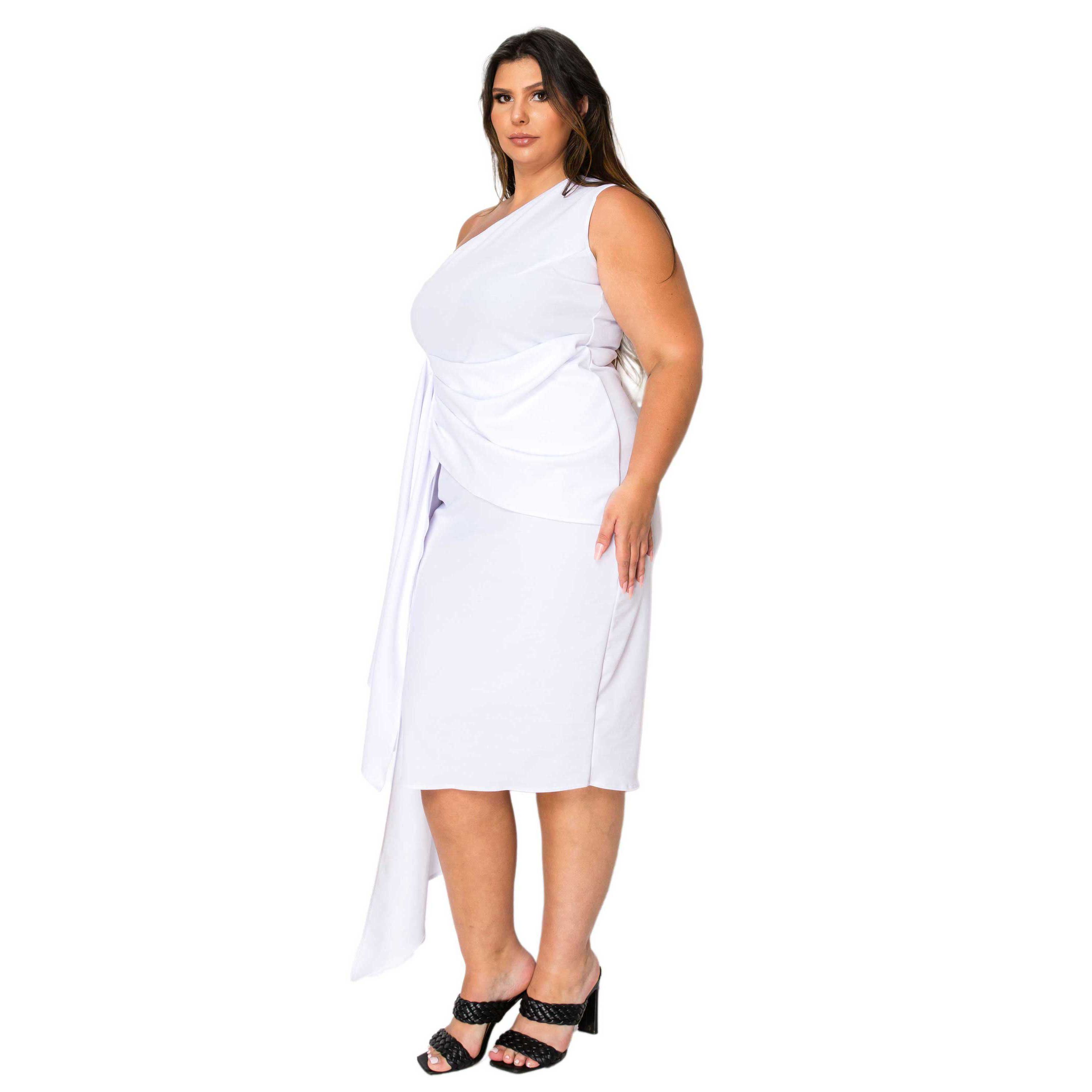Plus Size Esme Front Draped Sash Dress
