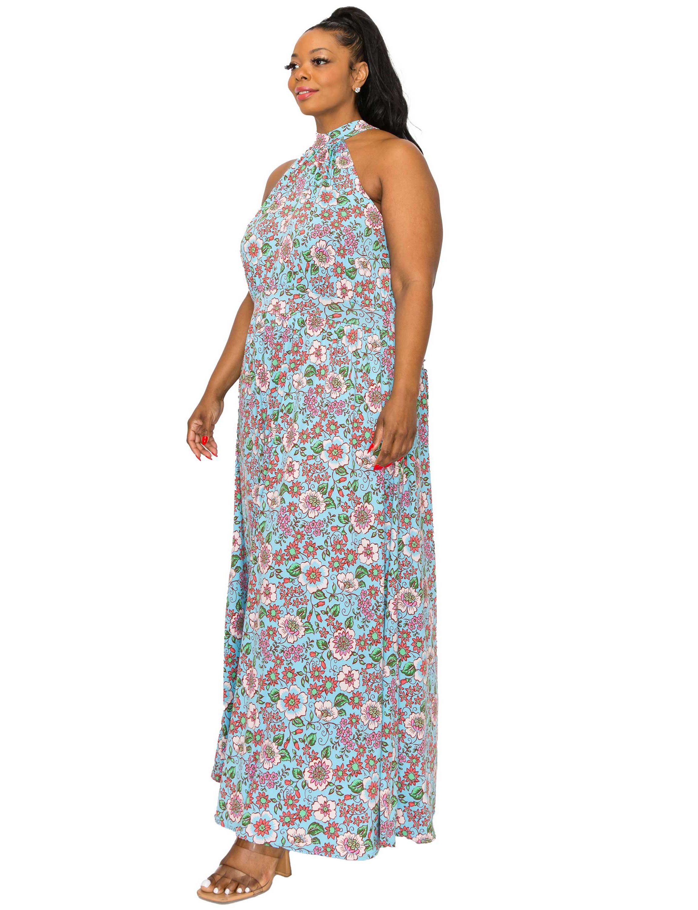 Plus Size Micaela Halter Neck Dress