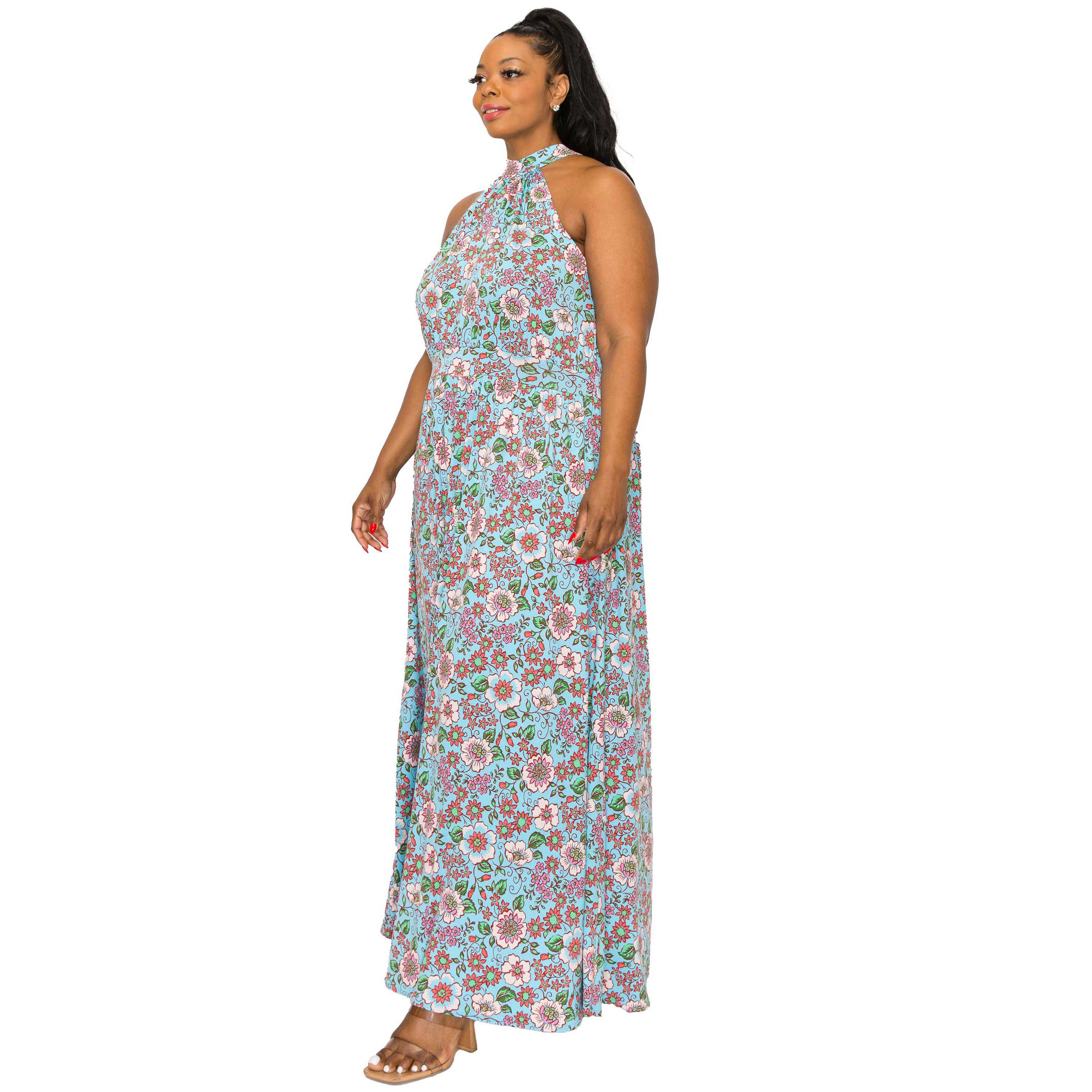 Plus Size Micaela Halter Neck Dress