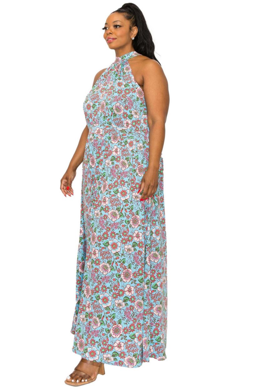 Plus Size Micaela Halter Neck Dress