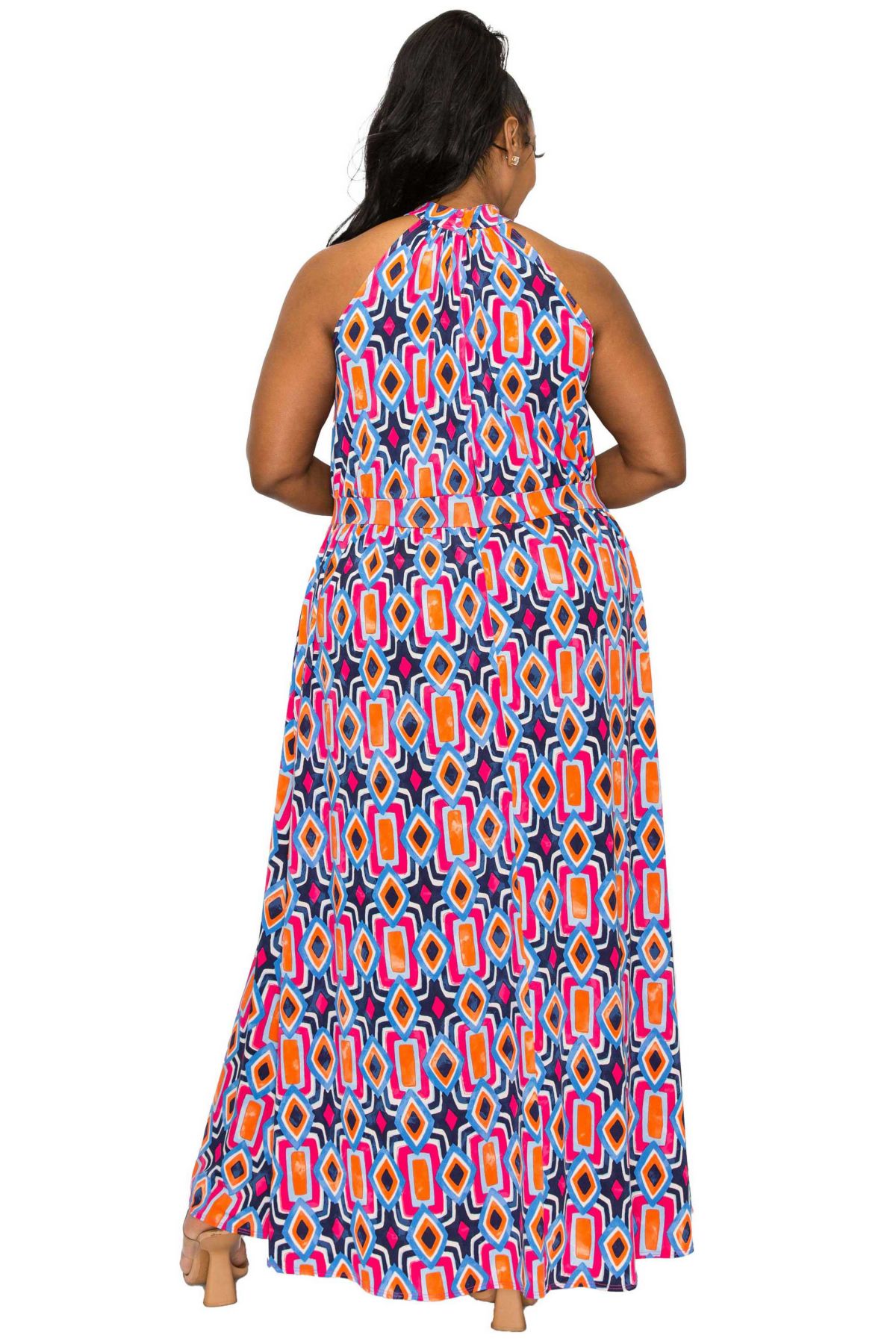 Plus Size Rios Halter Neck Dress